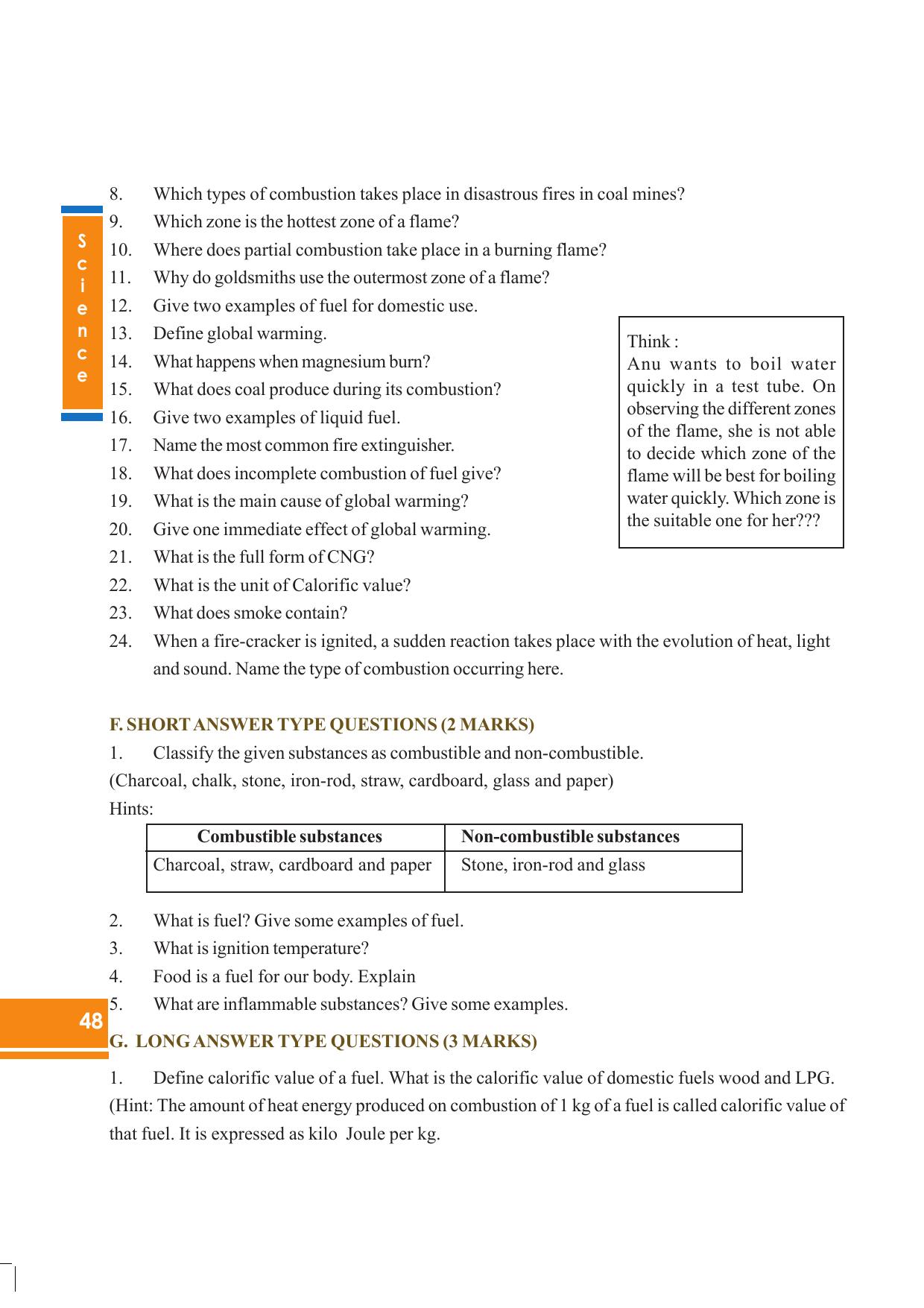 Tripura Board Class 8 Science English Version Workbooks - Page 48
