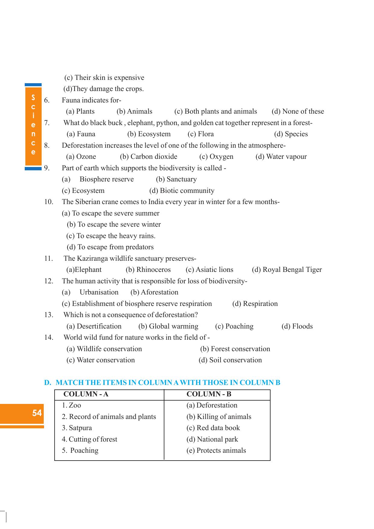 Tripura Board Class 8 Science English Version Workbooks - Page 54