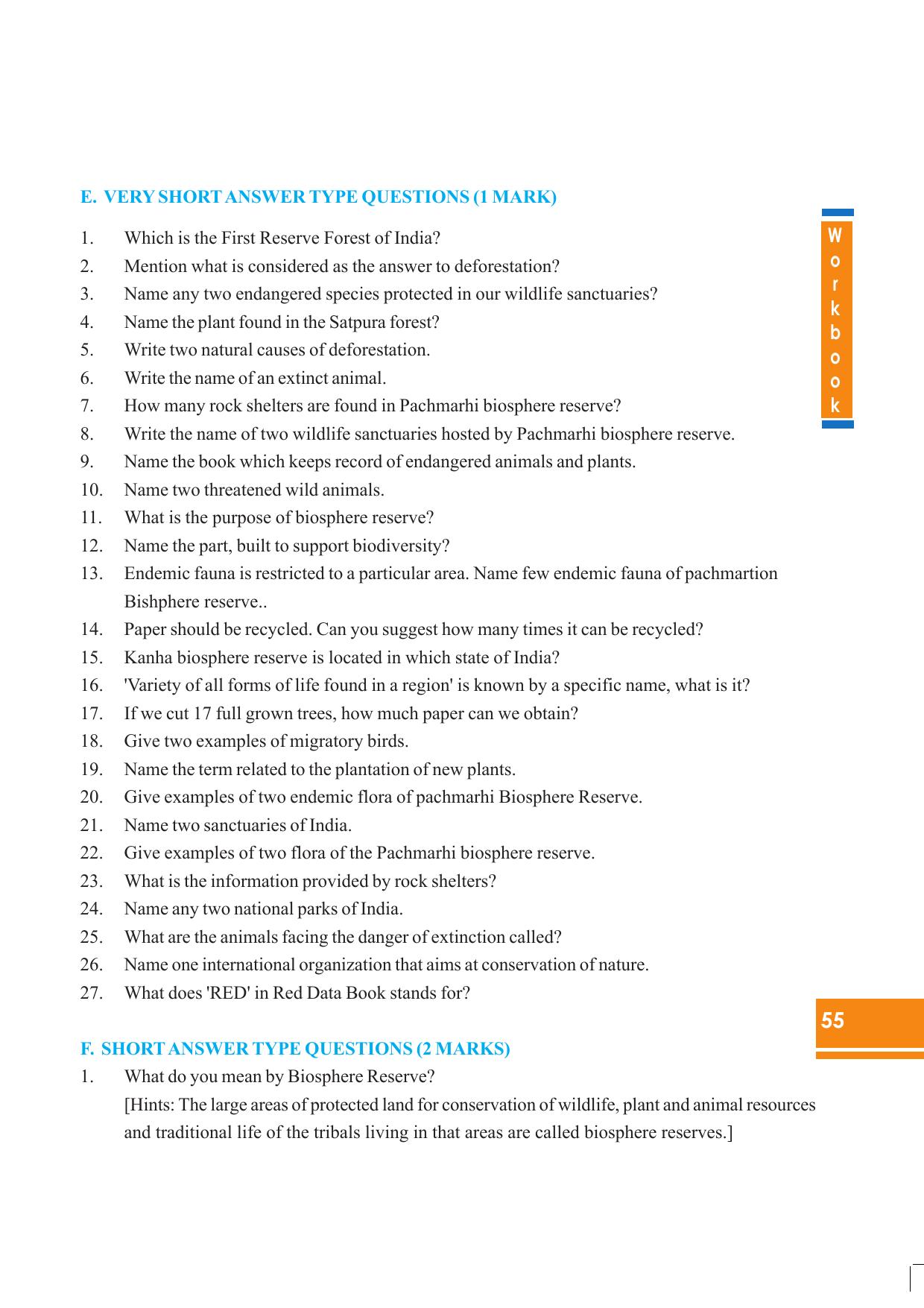 Tripura Board Class 8 Science English Version Workbooks - Page 55