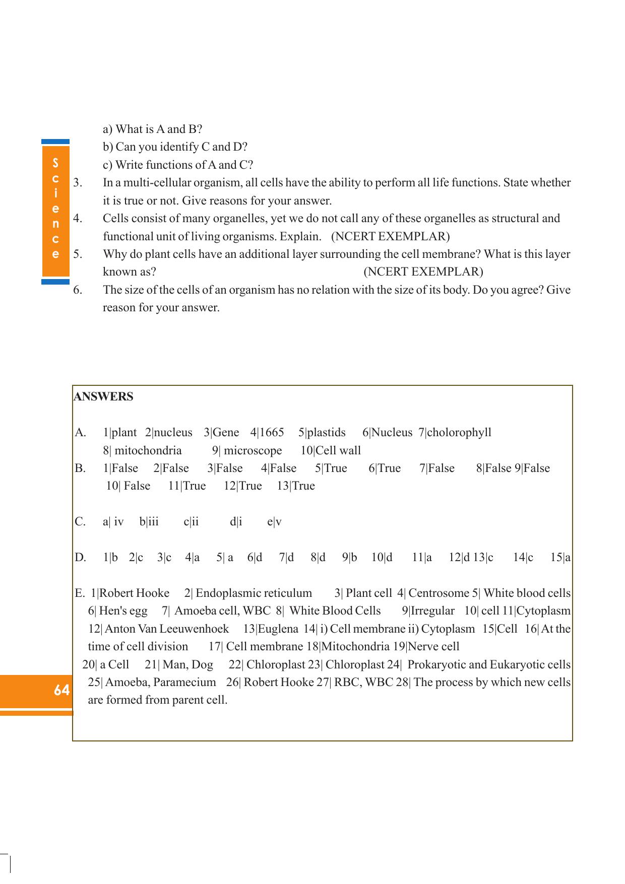 Tripura Board Class 8 Science English Version Workbooks - Page 64
