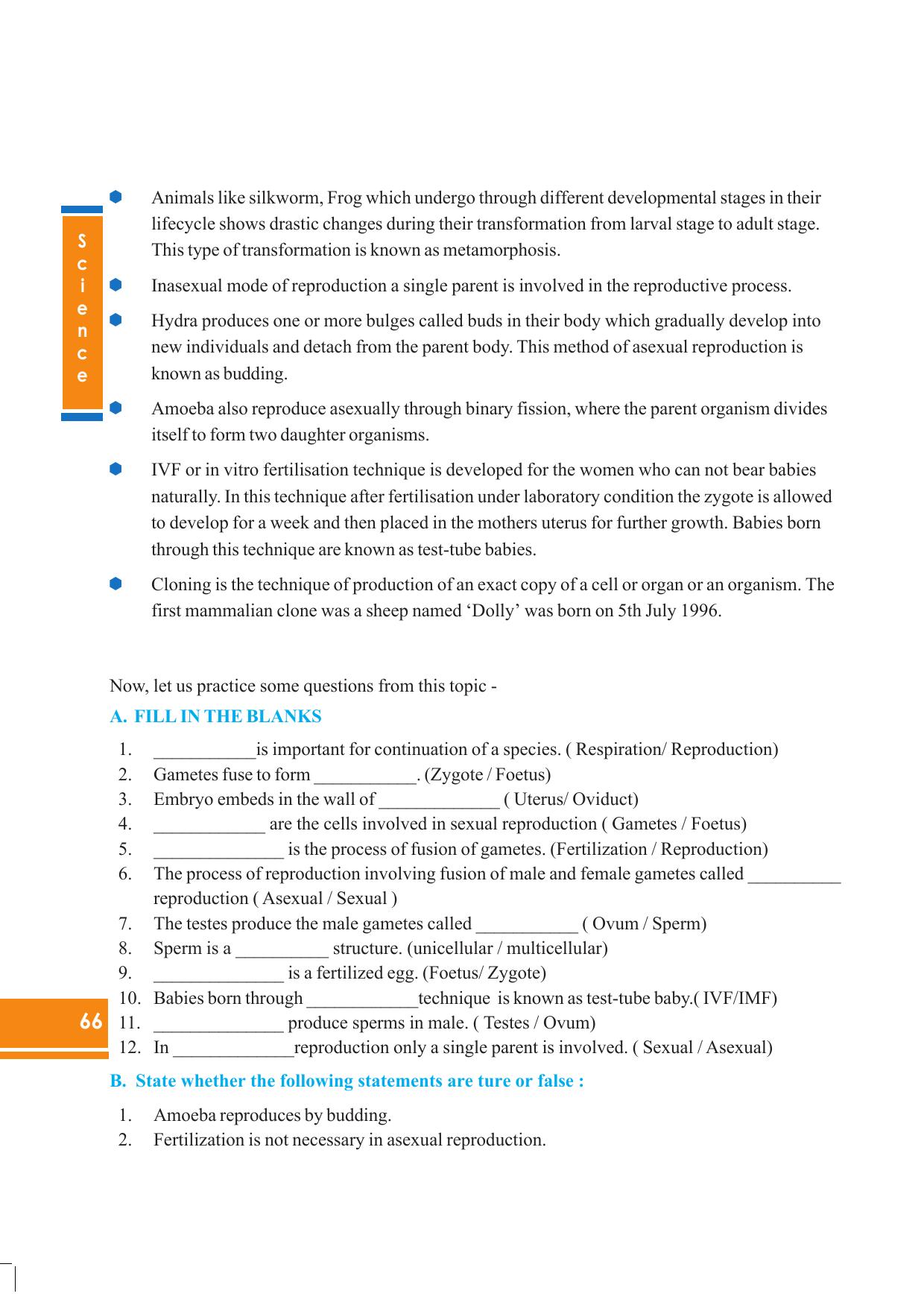 Tripura Board Class 8 Science English Version Workbooks - Page 66