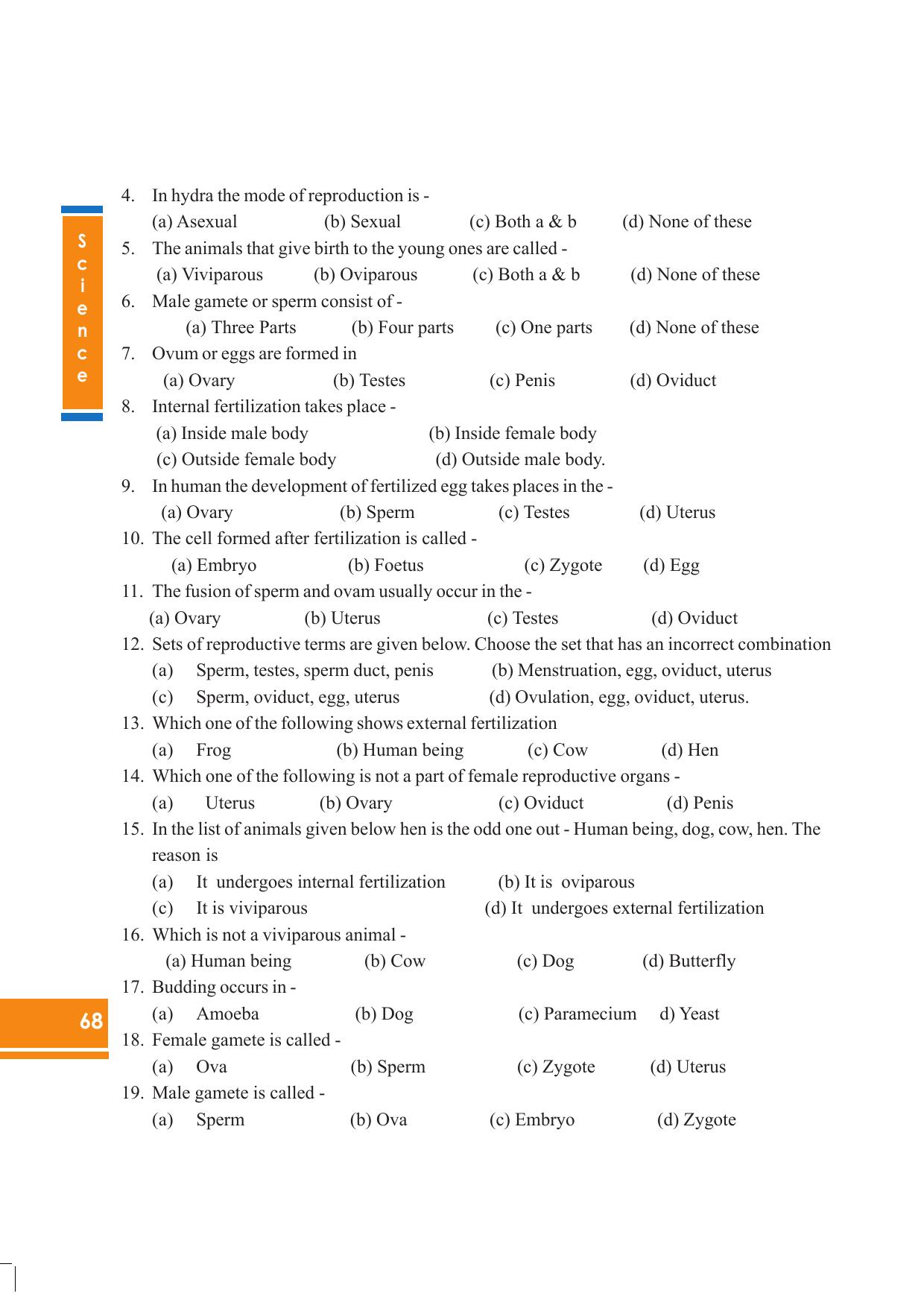 Tripura Board Class 8 Science English Version Workbooks - Page 68
