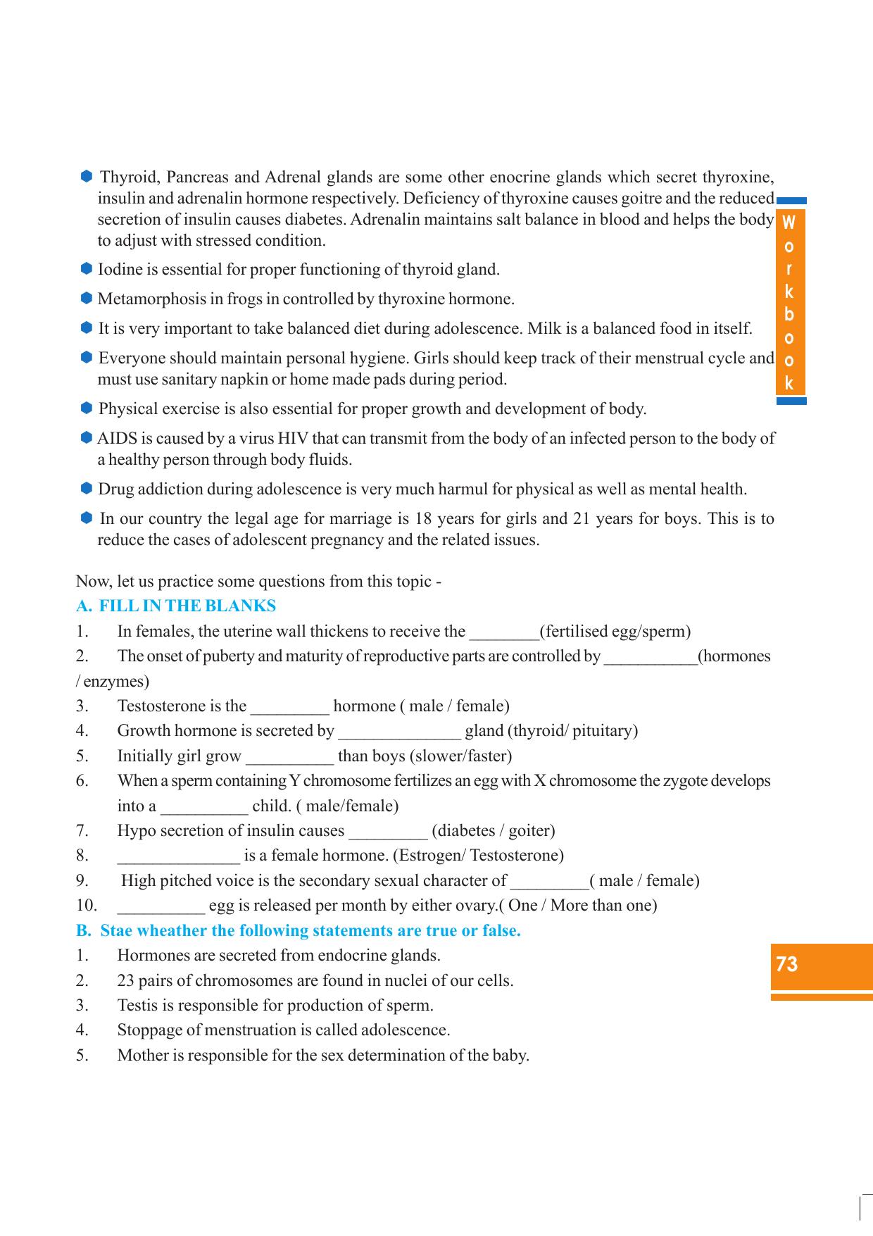 Tripura Board Class 8 Science English Version Workbooks - Page 73