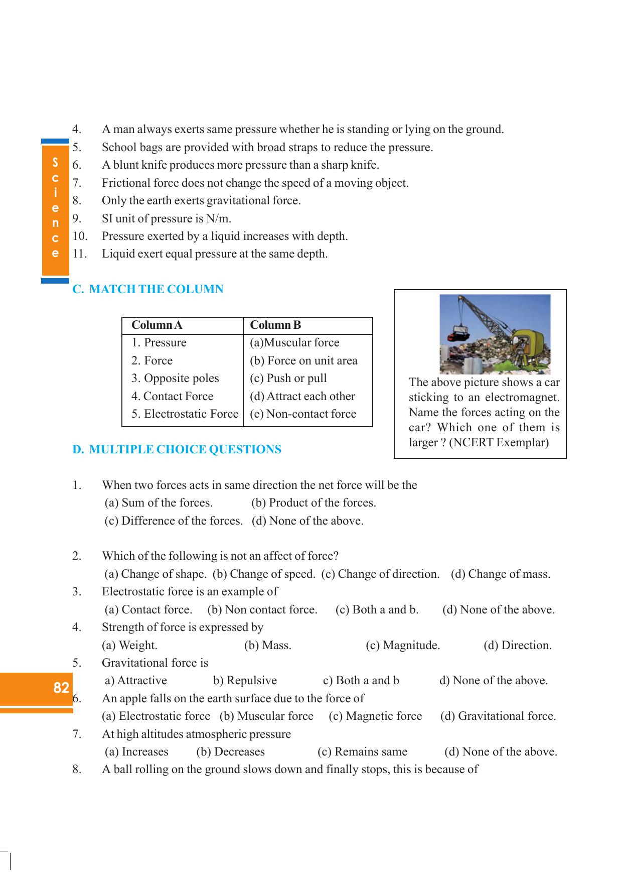 Tripura Board Class 8 Science English Version Workbooks - Page 82