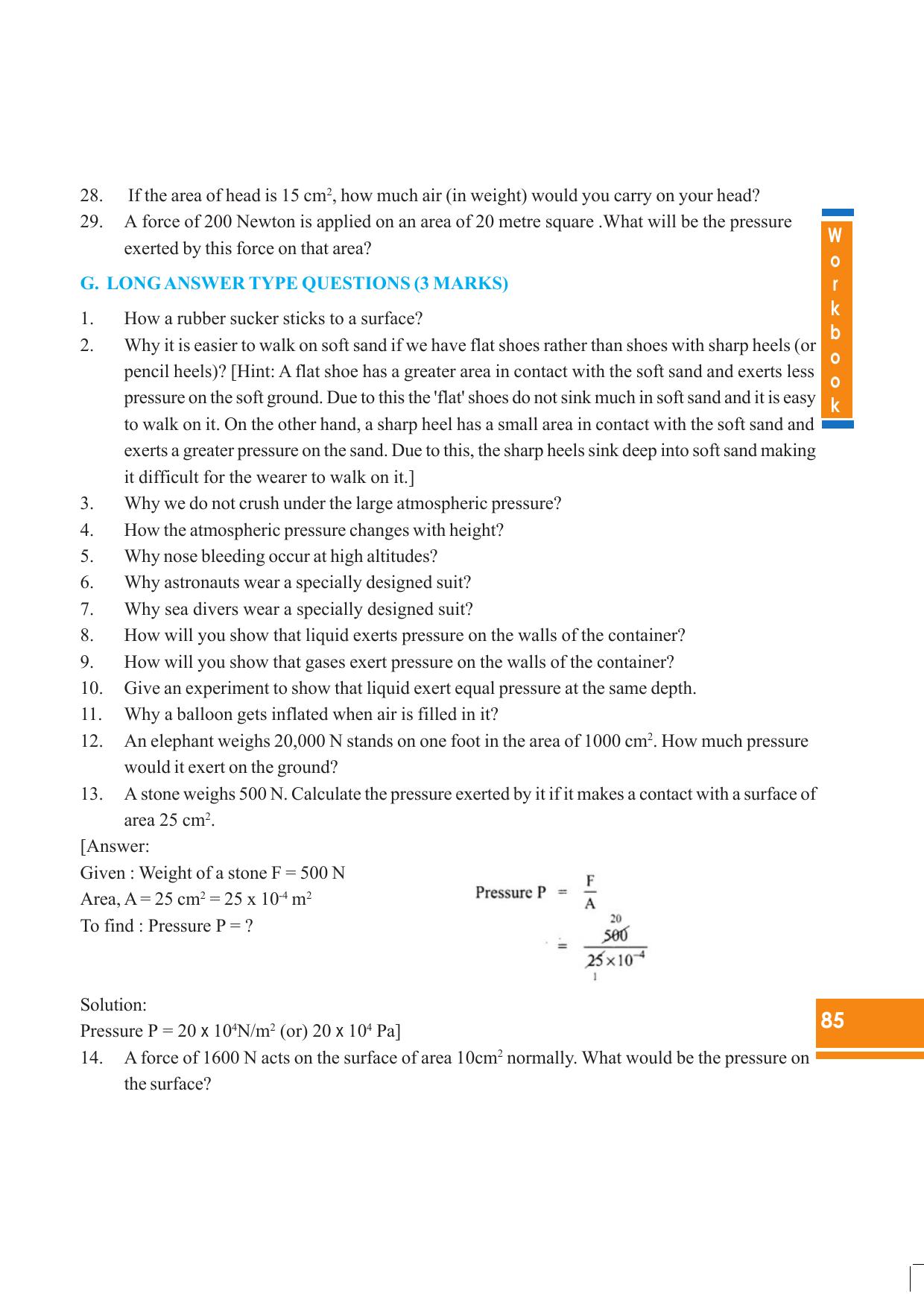 Tripura Board Class 8 Science English Version Workbooks - Page 85