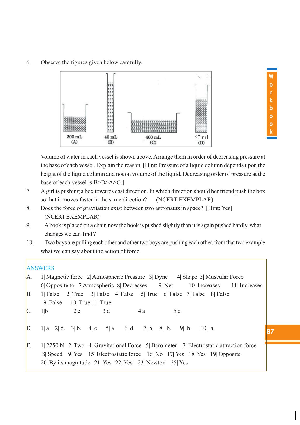 Tripura Board Class 8 Science English Version Workbooks - Page 87