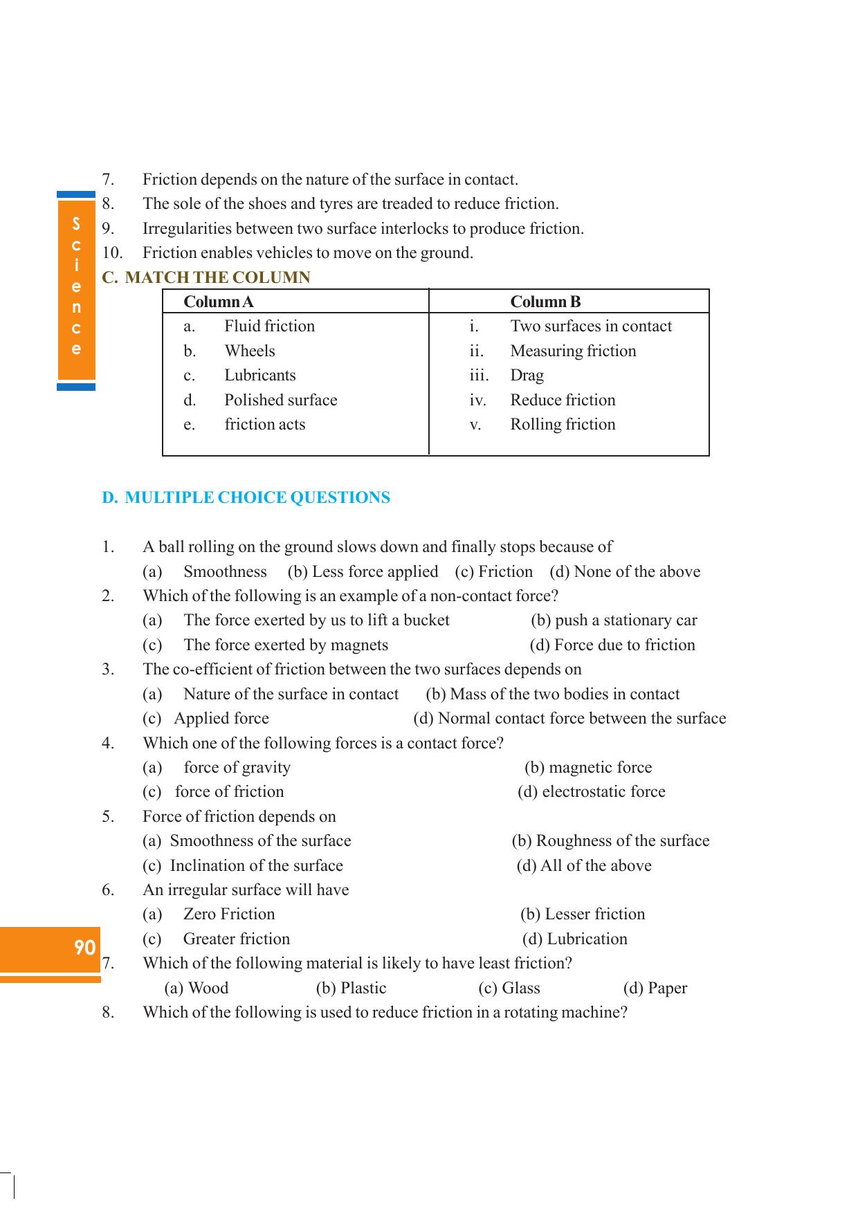 Tripura Board Class 8 Science English Version Workbooks - Page 90