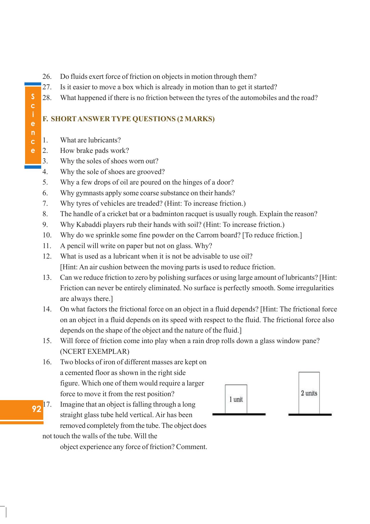 Tripura Board Class 8 Science English Version Workbooks - Page 92