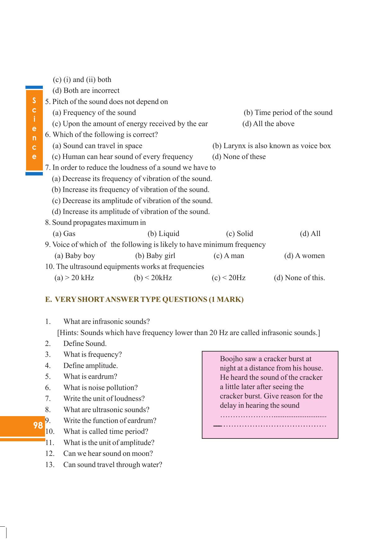 Tripura Board Class 8 Science English Version Workbooks - Page 98