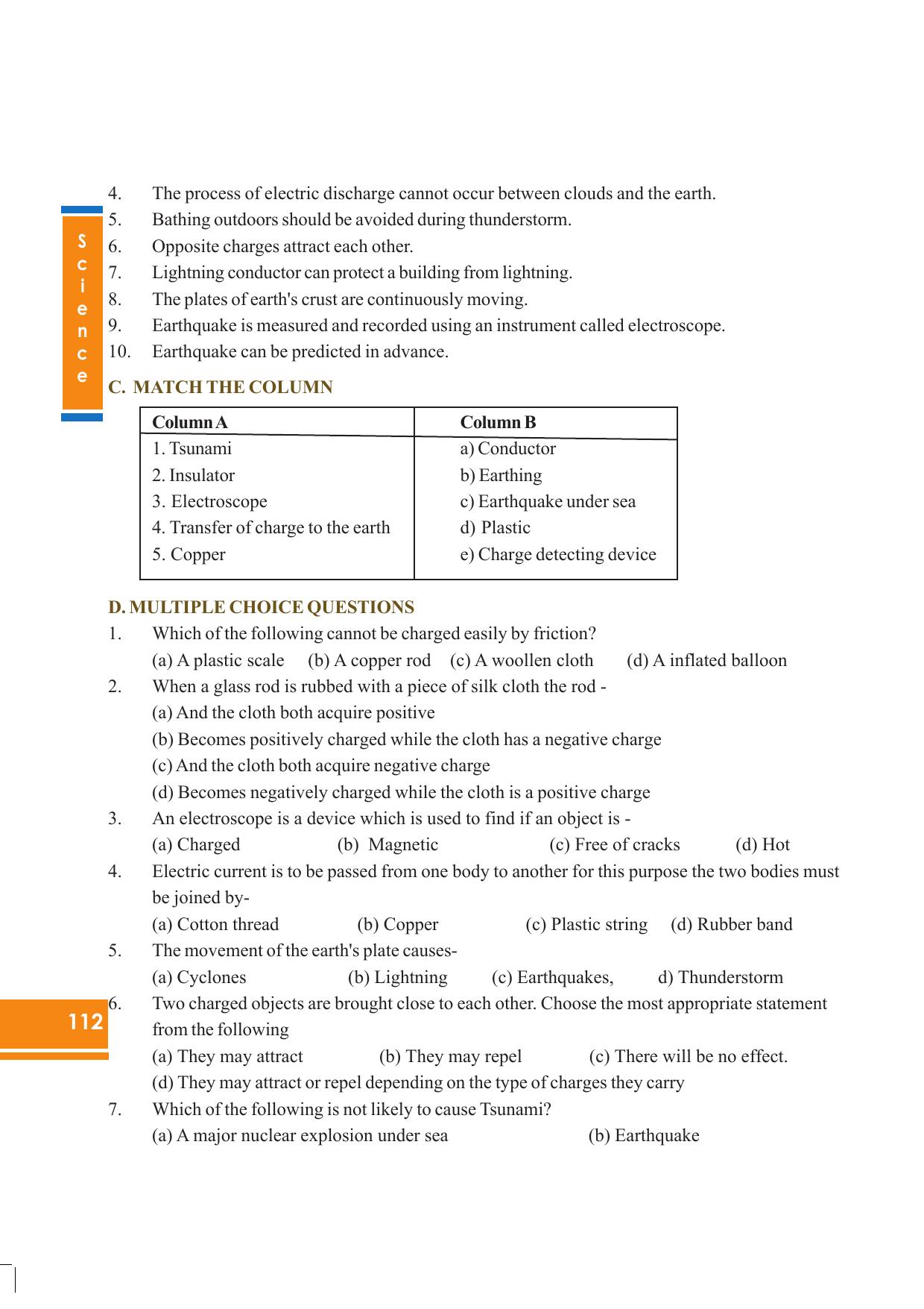 Tripura Board Class 8 Science English Version Workbooks - Page 112