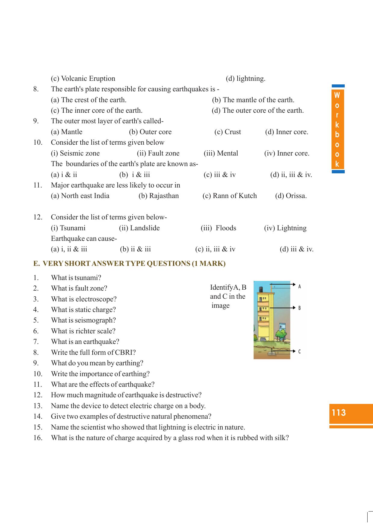 Tripura Board Class 8 Science English Version Workbooks - Page 113