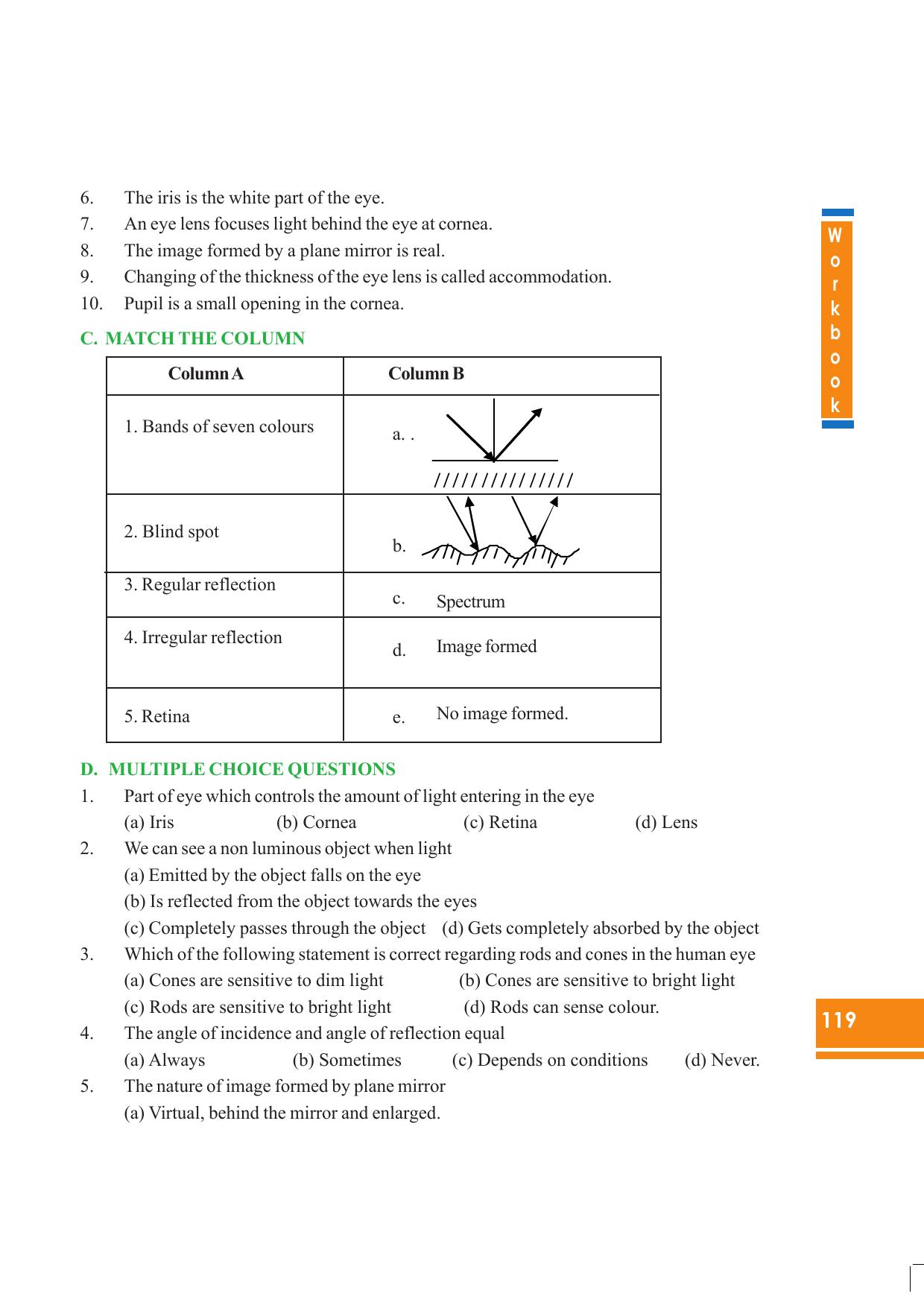 Tripura Board Class 8 Science English Version Workbooks - Page 119