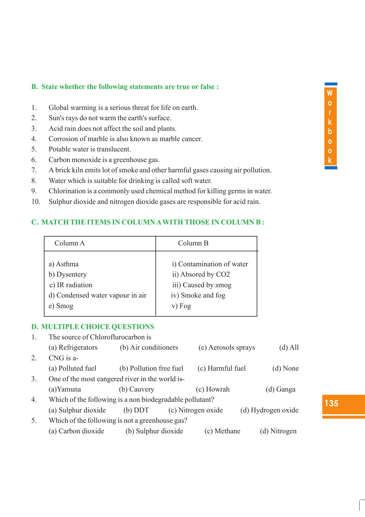 Tripura Board Class 8 Science English Version Workbooks - Page 135