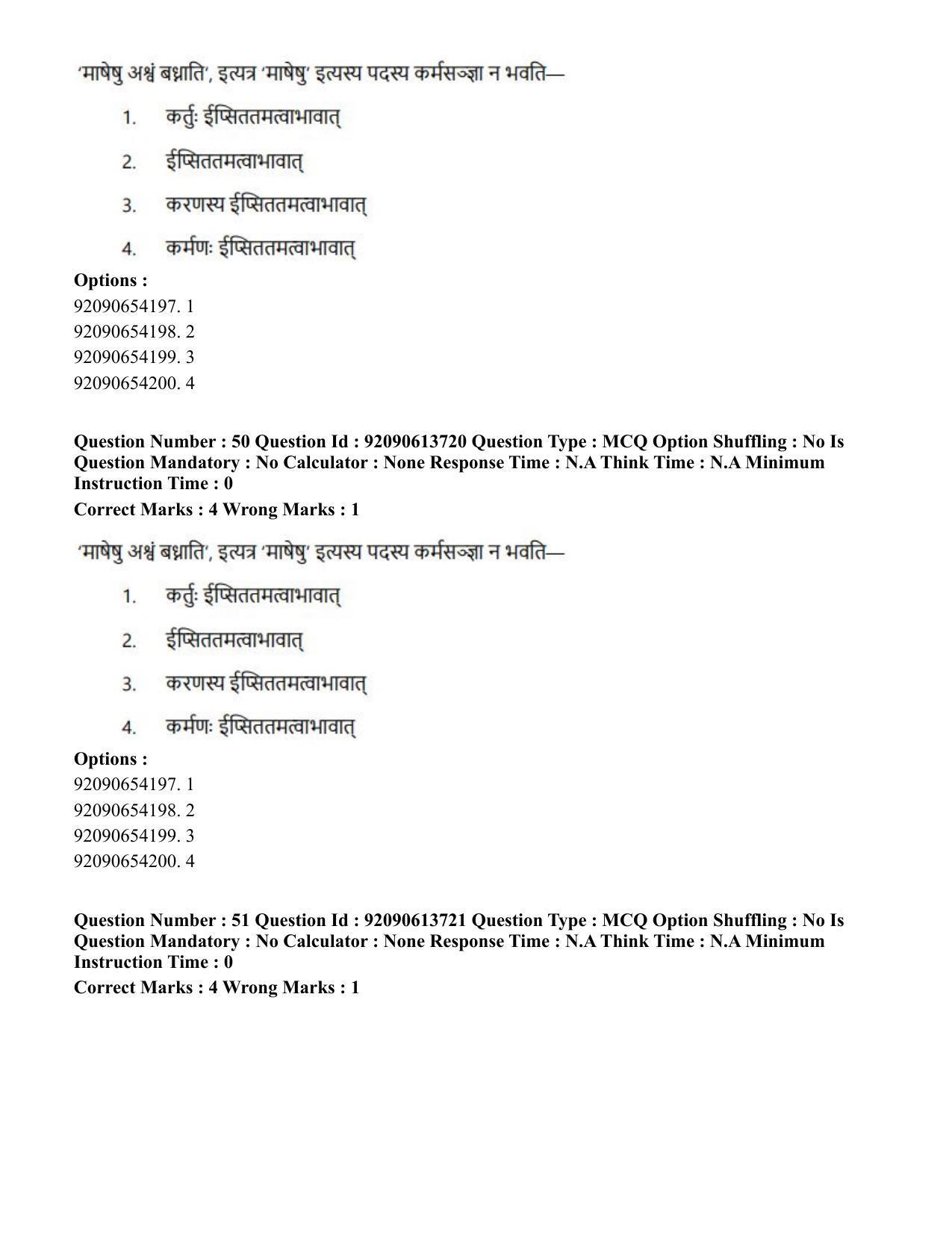 CUET PG 2023: ACQP25 – Vyakaran (BHU)(Eng)-Shift 2 (12-06-2023) Question Paper - Page 83