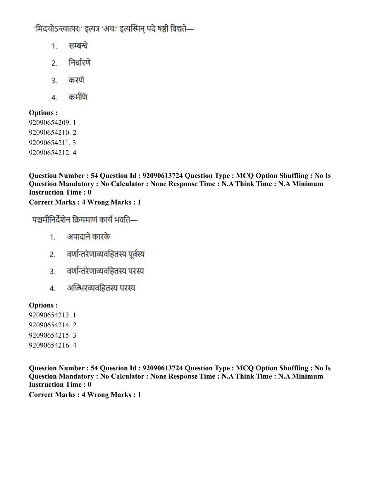 CUET PG 2023: ACQP25 – Vyakaran (BHU)(Eng)-Shift 2 (12-06-2023) Question Paper - Page 88