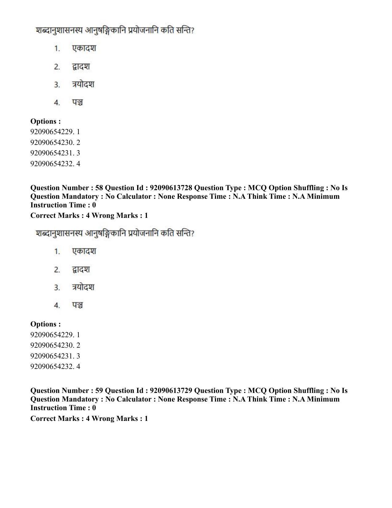 CUET PG 2023: ACQP25 – Vyakaran (BHU)(Eng)-Shift 2 (12-06-2023) Question Paper - Page 95