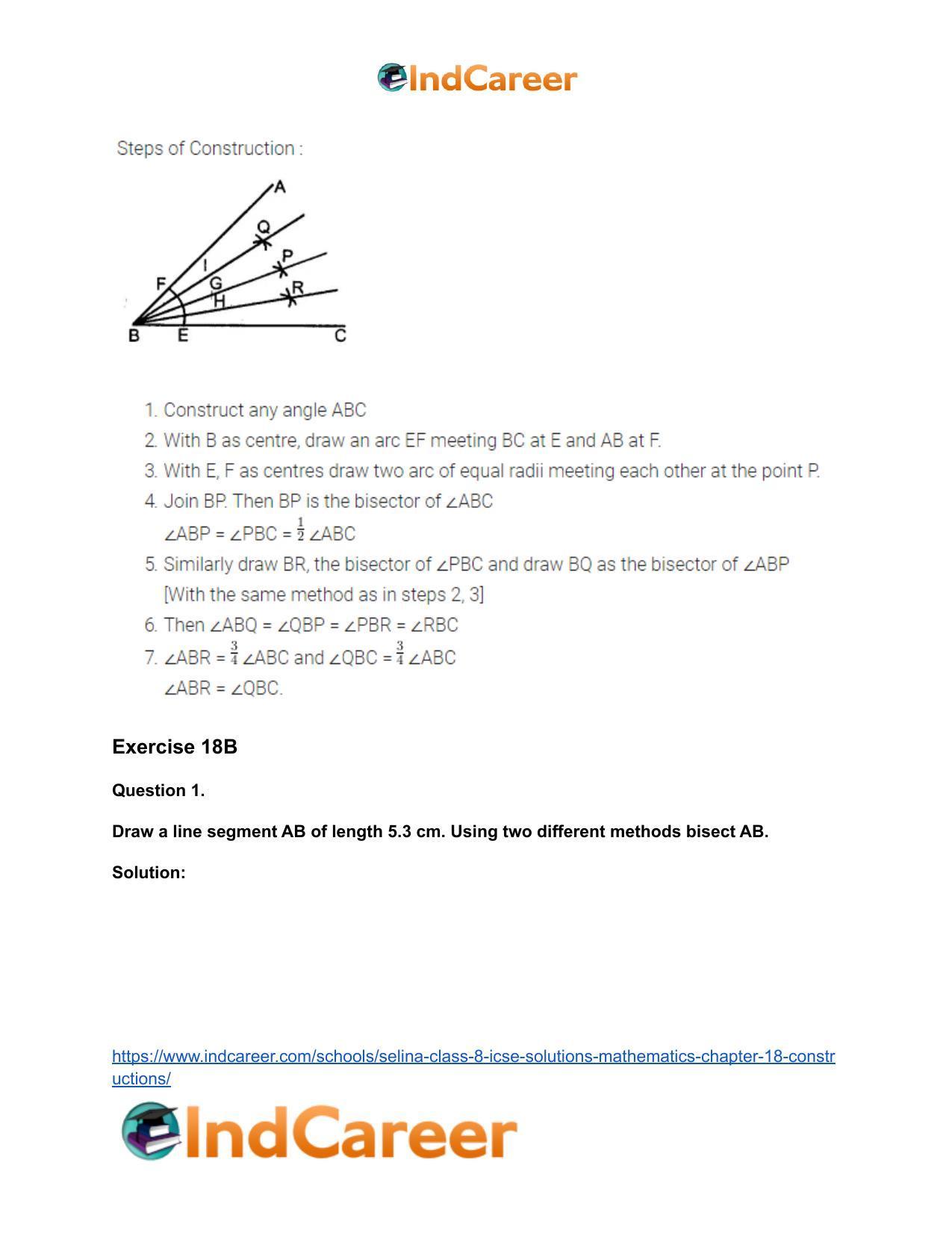 Selina Class 8 ICSE Solutions Mathematics : Chapter 18- Constructions - Page 11