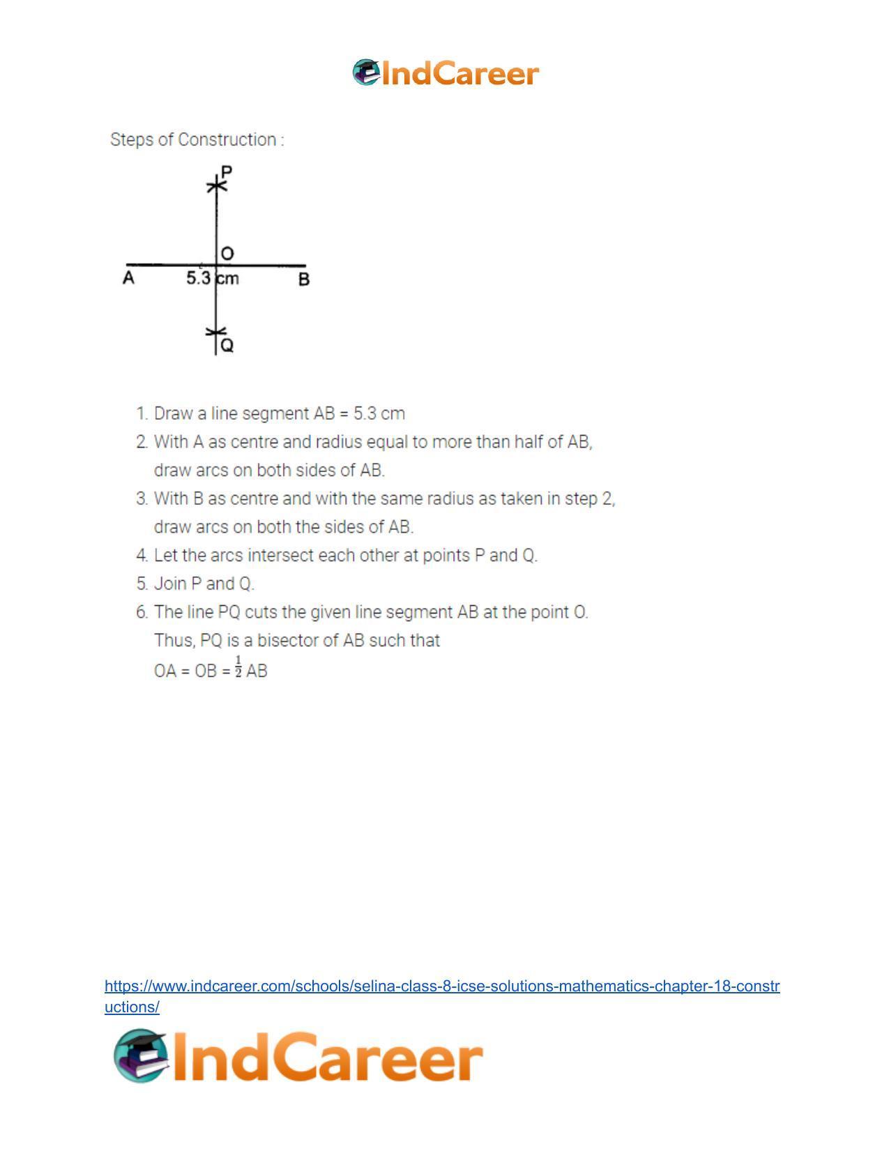 Selina Class 8 ICSE Solutions Mathematics : Chapter 18- Constructions - Page 12