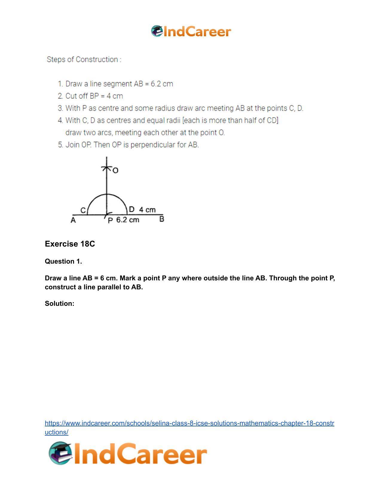 Selina Class 8 ICSE Solutions Mathematics : Chapter 18- Constructions - Page 20