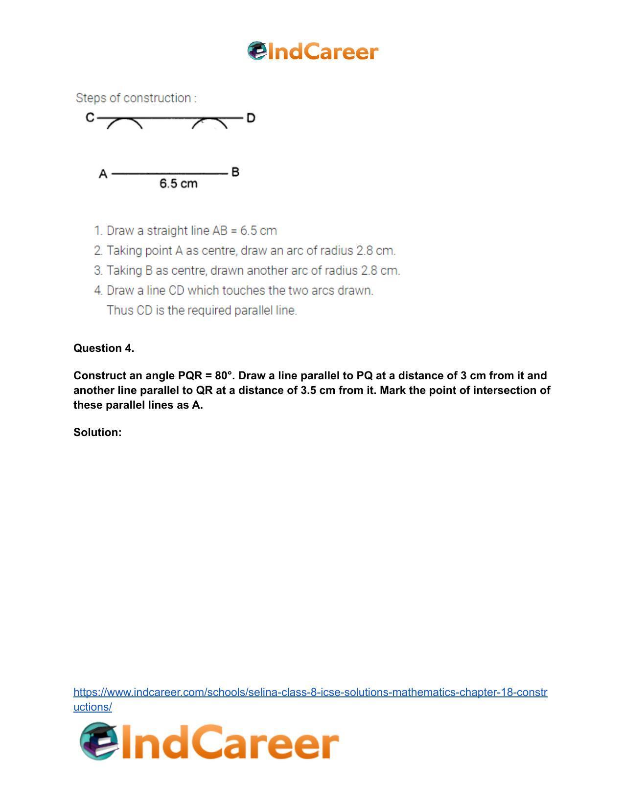 Selina Class 8 ICSE Solutions Mathematics : Chapter 18- Constructions - Page 23