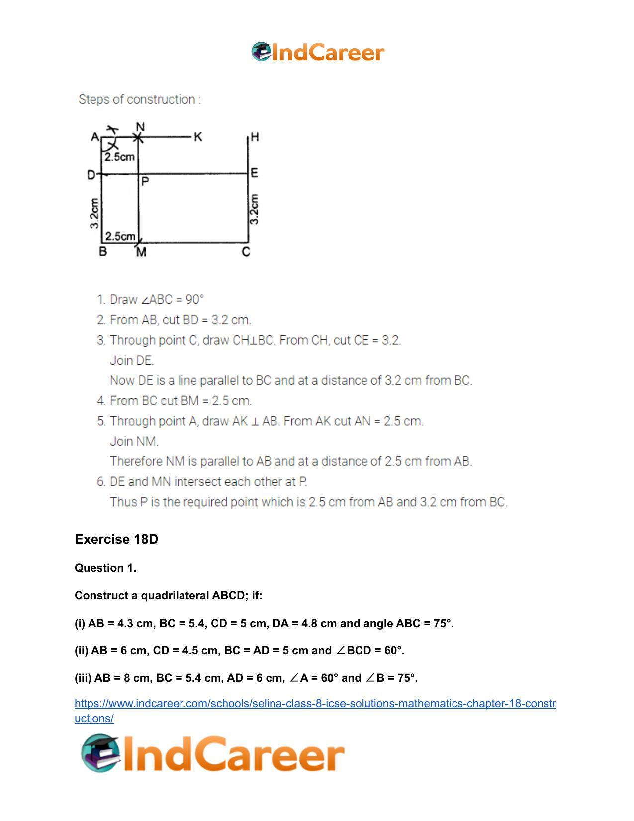 Selina Class 8 ICSE Solutions Mathematics : Chapter 18- Constructions - Page 26