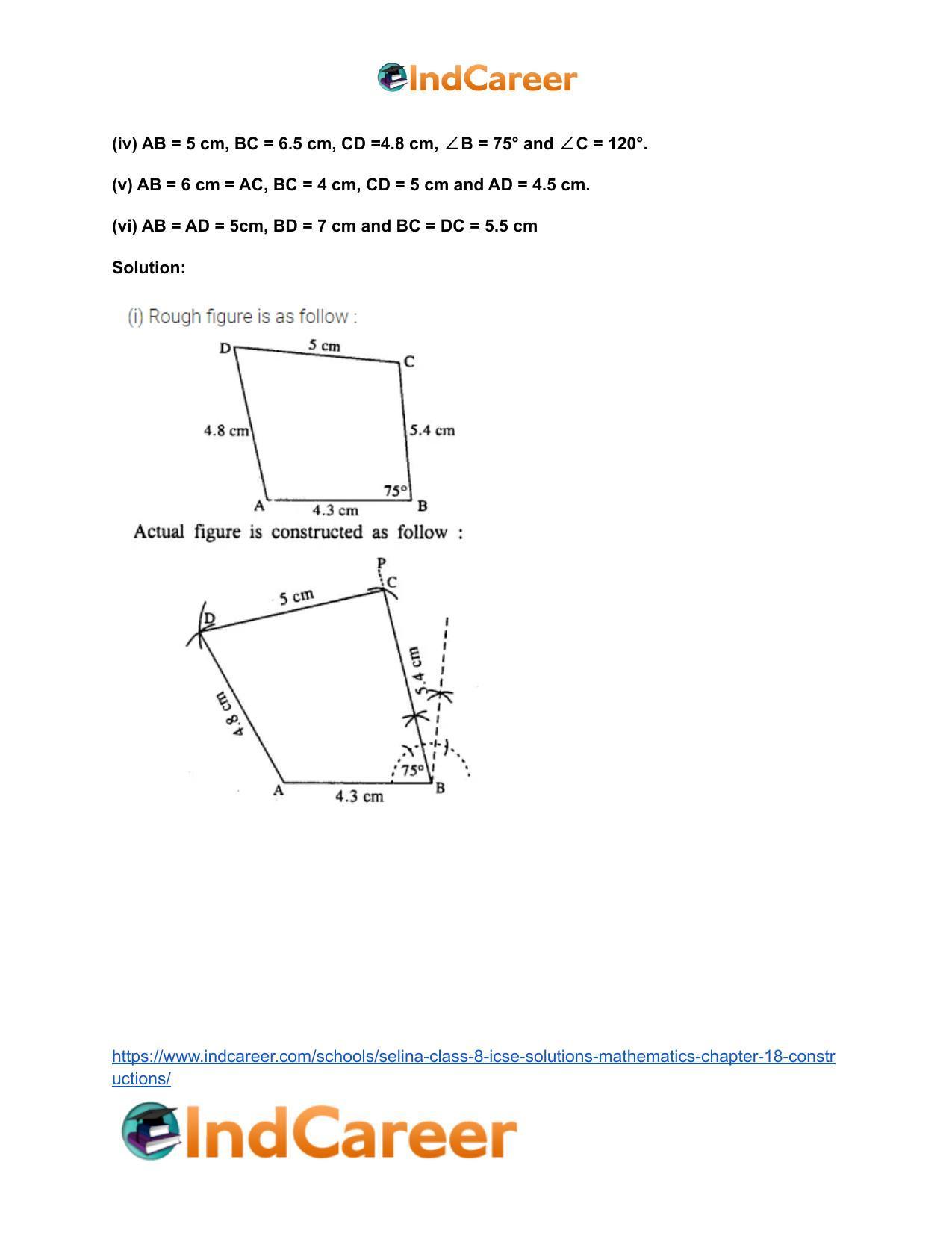 Selina Class 8 ICSE Solutions Mathematics : Chapter 18- Constructions - Page 27