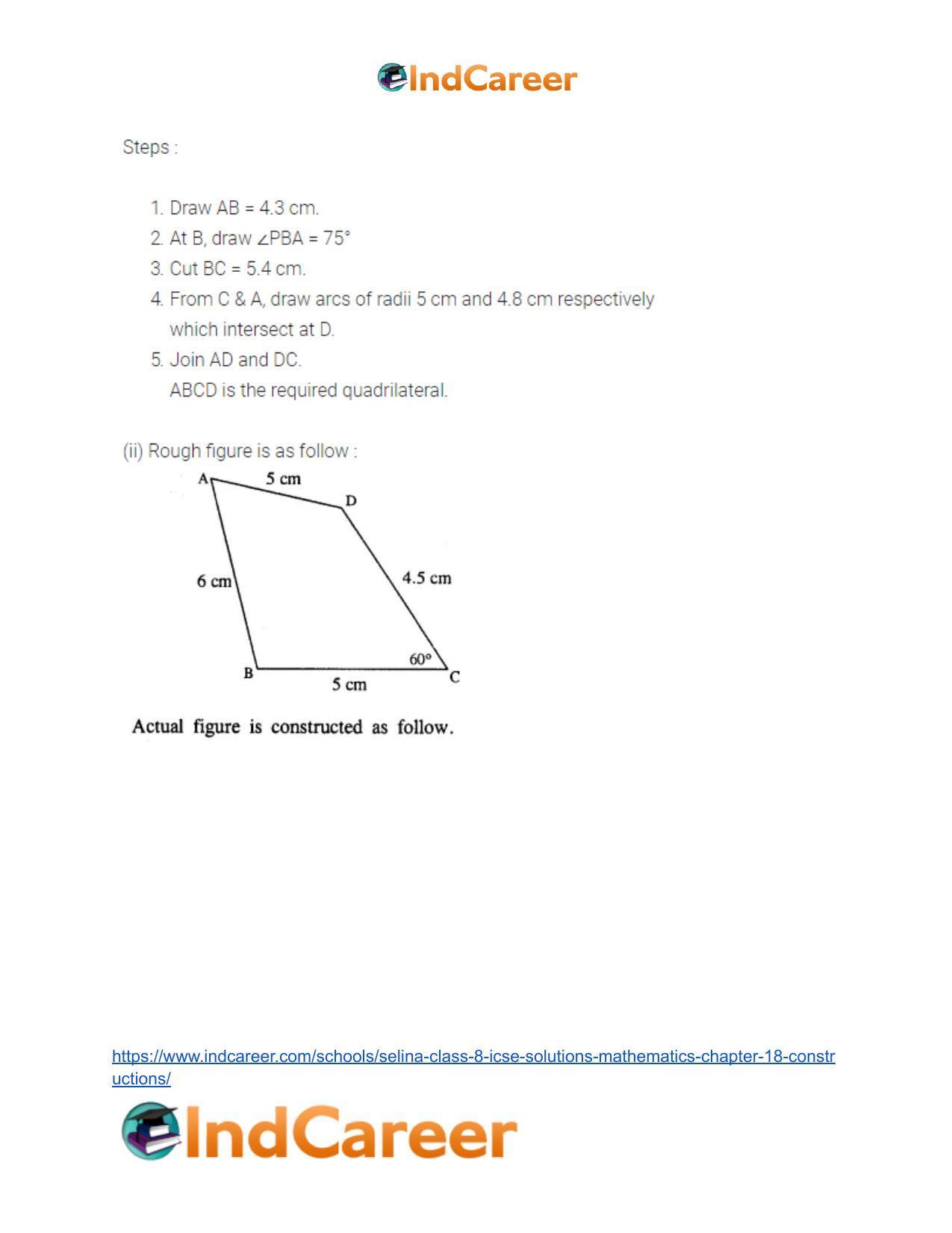 Selina Class 8 ICSE Solutions Mathematics : Chapter 18- Constructions - Page 28