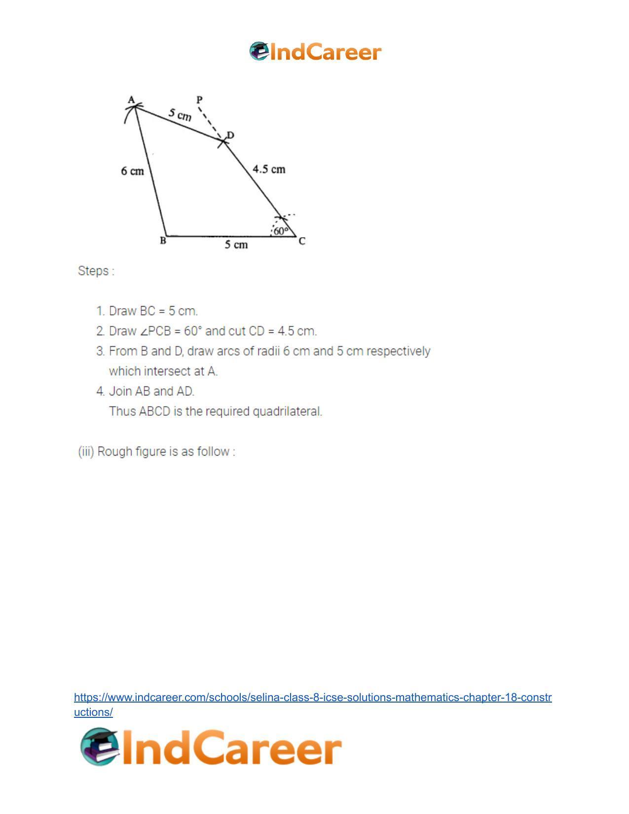Selina Class 8 ICSE Solutions Mathematics : Chapter 18- Constructions - Page 29