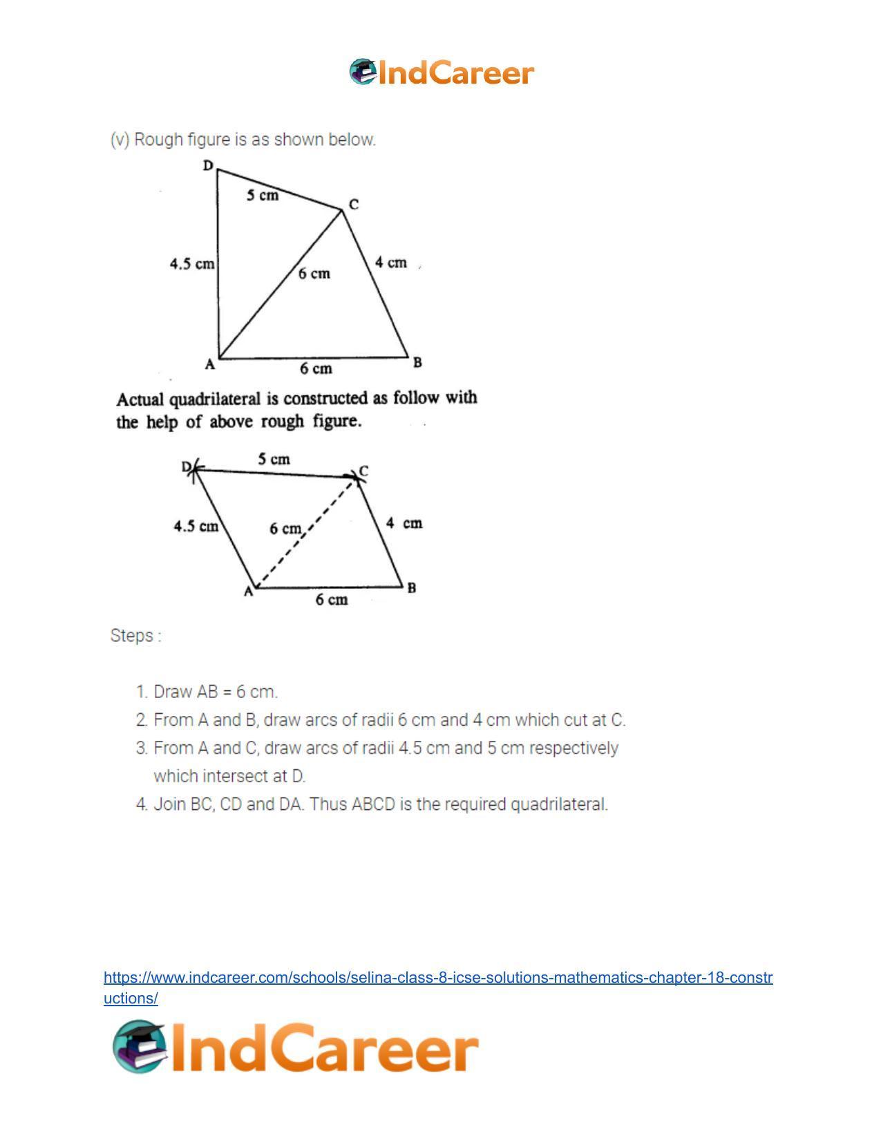 Selina Class 8 ICSE Solutions Mathematics : Chapter 18- Constructions - Page 32