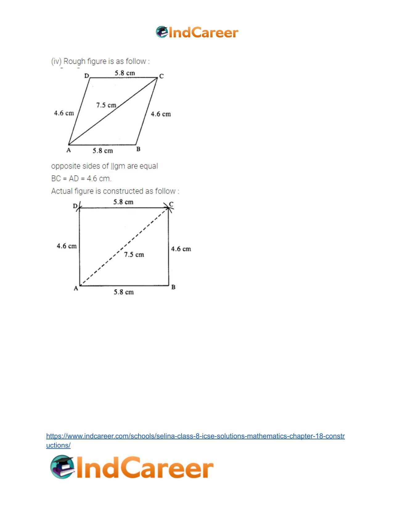 Selina Class 8 ICSE Solutions Mathematics : Chapter 18- Constructions - Page 38