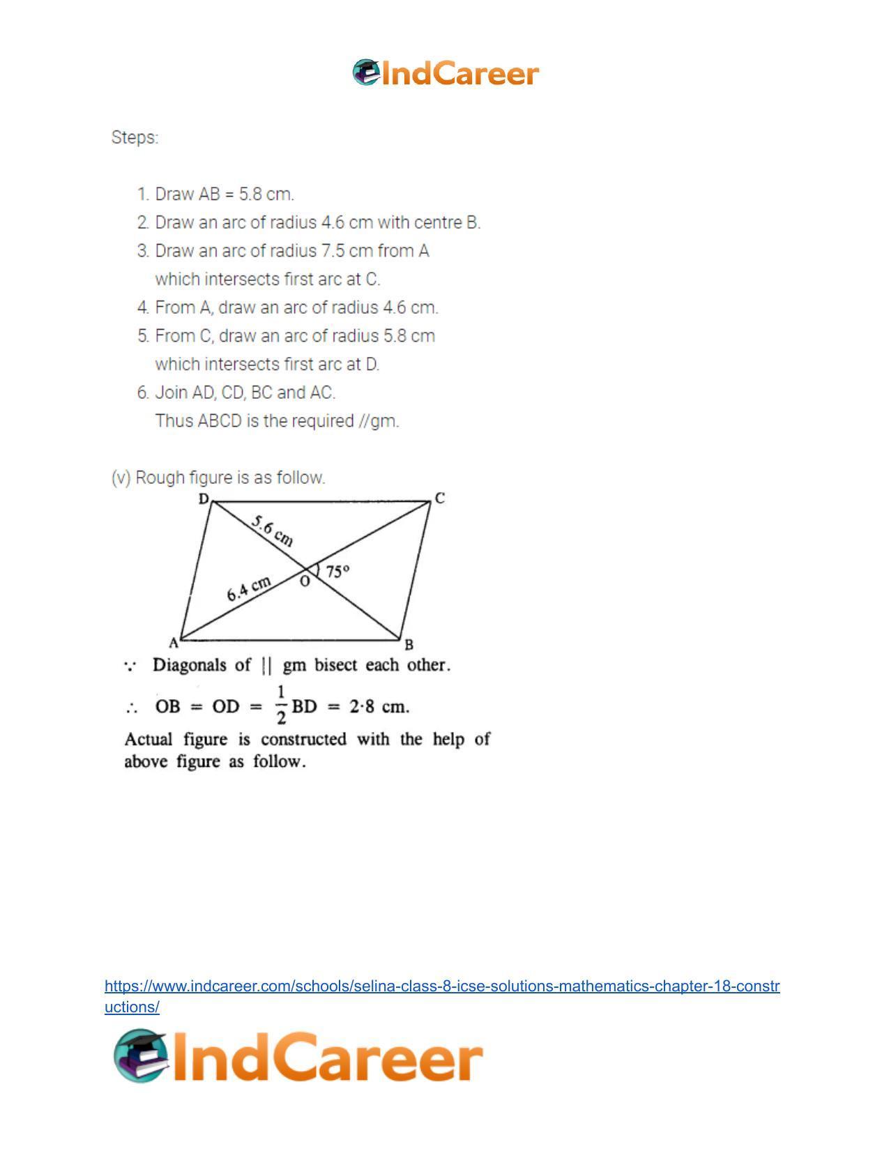 Selina Class 8 ICSE Solutions Mathematics : Chapter 18- Constructions - Page 39
