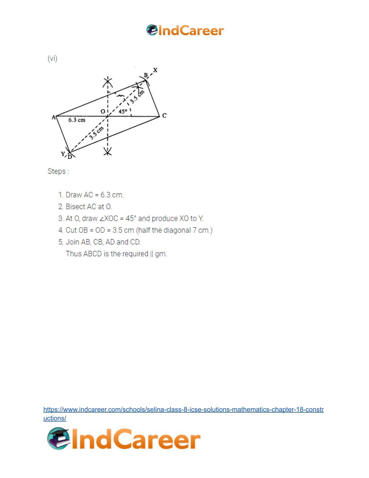 Selina Class 8 ICSE Solutions Mathematics : Chapter 18- Constructions - Page 41