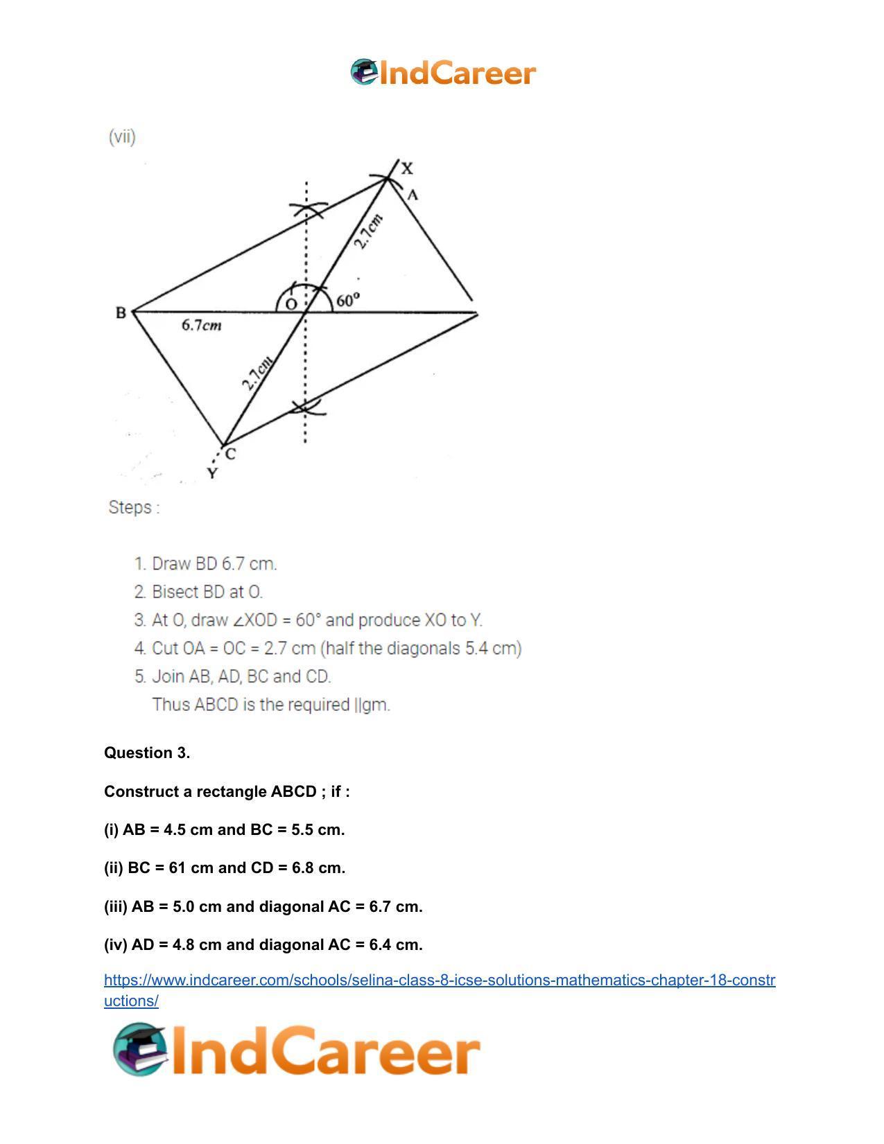 Selina Class 8 ICSE Solutions Mathematics : Chapter 18- Constructions - Page 42