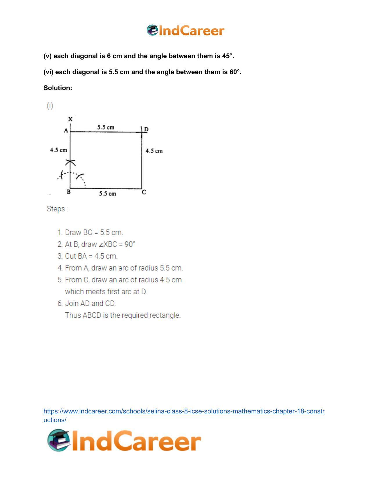 Selina Class 8 ICSE Solutions Mathematics : Chapter 18- Constructions - Page 43