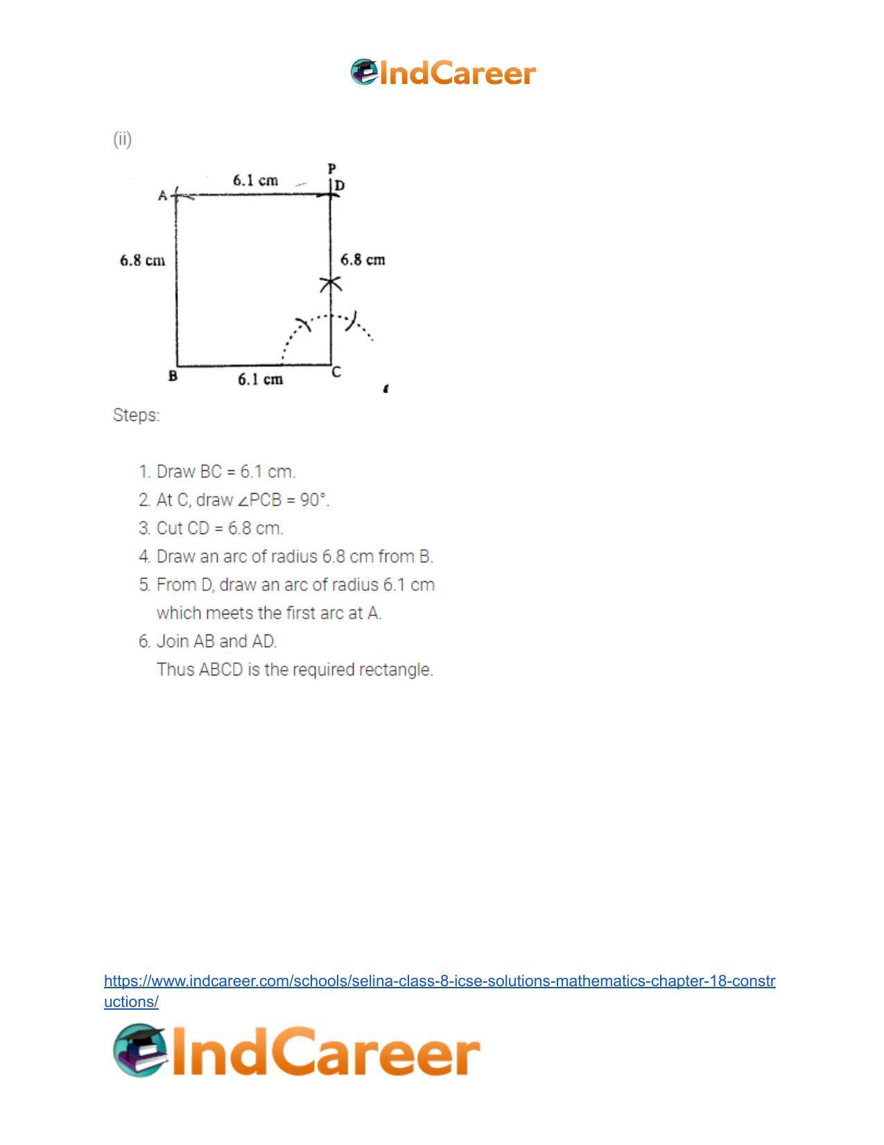 Selina Class 8 ICSE Solutions Mathematics : Chapter 18- Constructions - Page 44