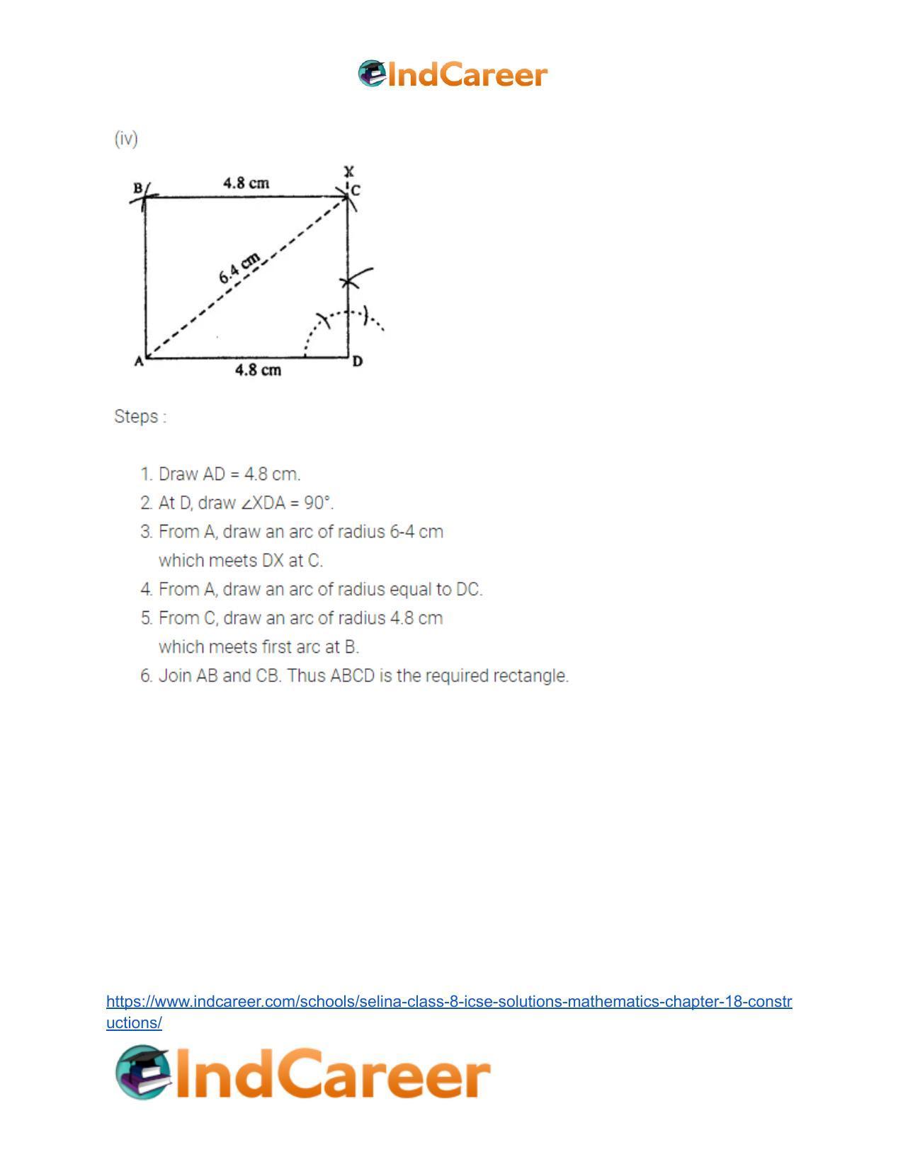 Selina Class 8 ICSE Solutions Mathematics : Chapter 18- Constructions - Page 46