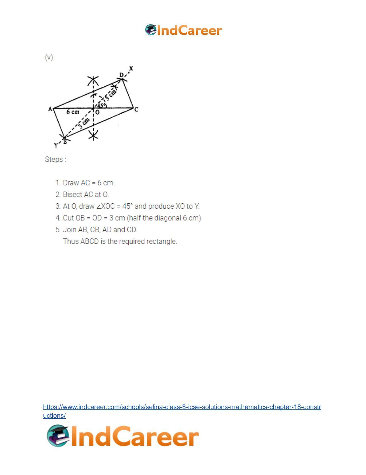 Selina Class 8 ICSE Solutions Mathematics : Chapter 18- Constructions - Page 47