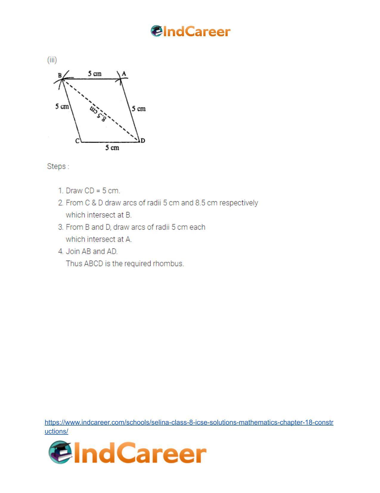 Selina Class 8 ICSE Solutions Mathematics : Chapter 18- Constructions - Page 51