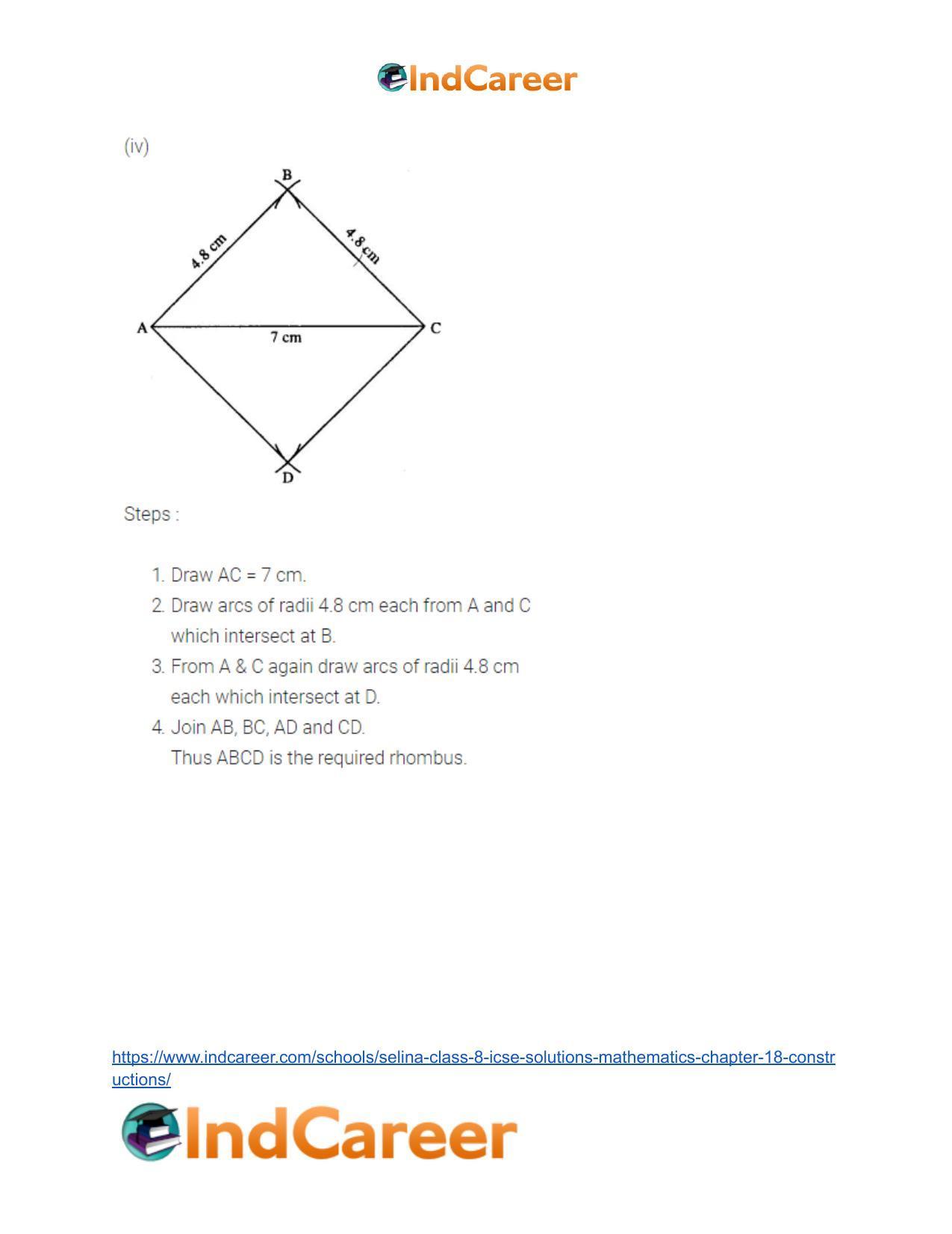 Selina Class 8 ICSE Solutions Mathematics : Chapter 18- Constructions - Page 52