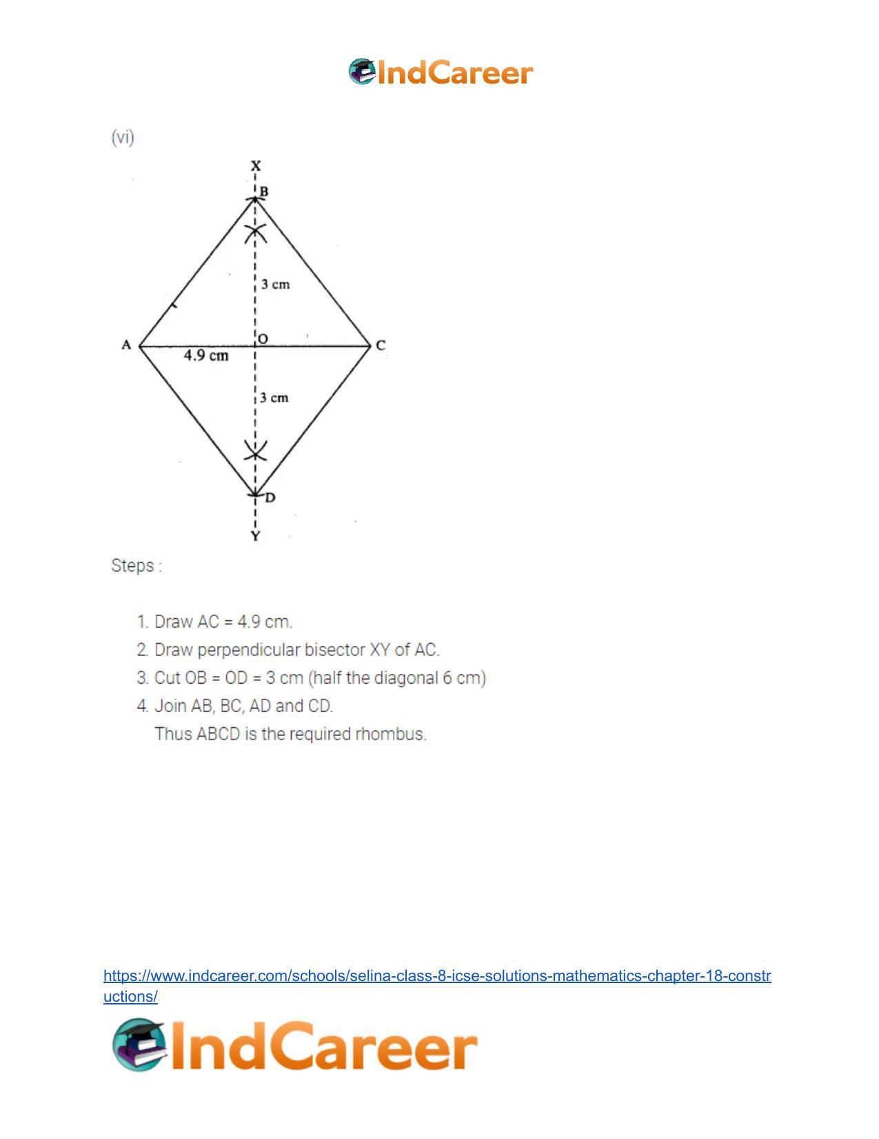 Selina Class 8 ICSE Solutions Mathematics : Chapter 18- Constructions - Page 54