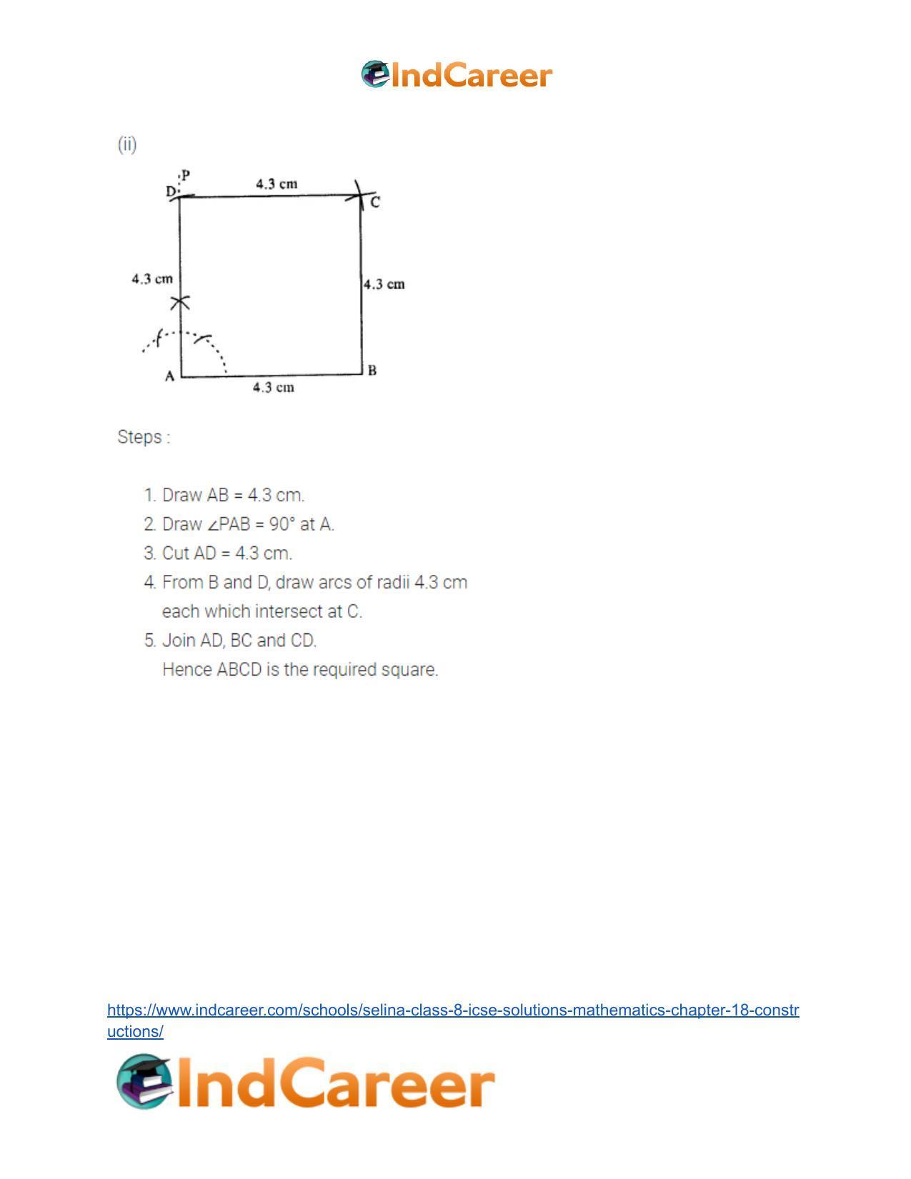 Selina Class 8 ICSE Solutions Mathematics : Chapter 18- Constructions - Page 57