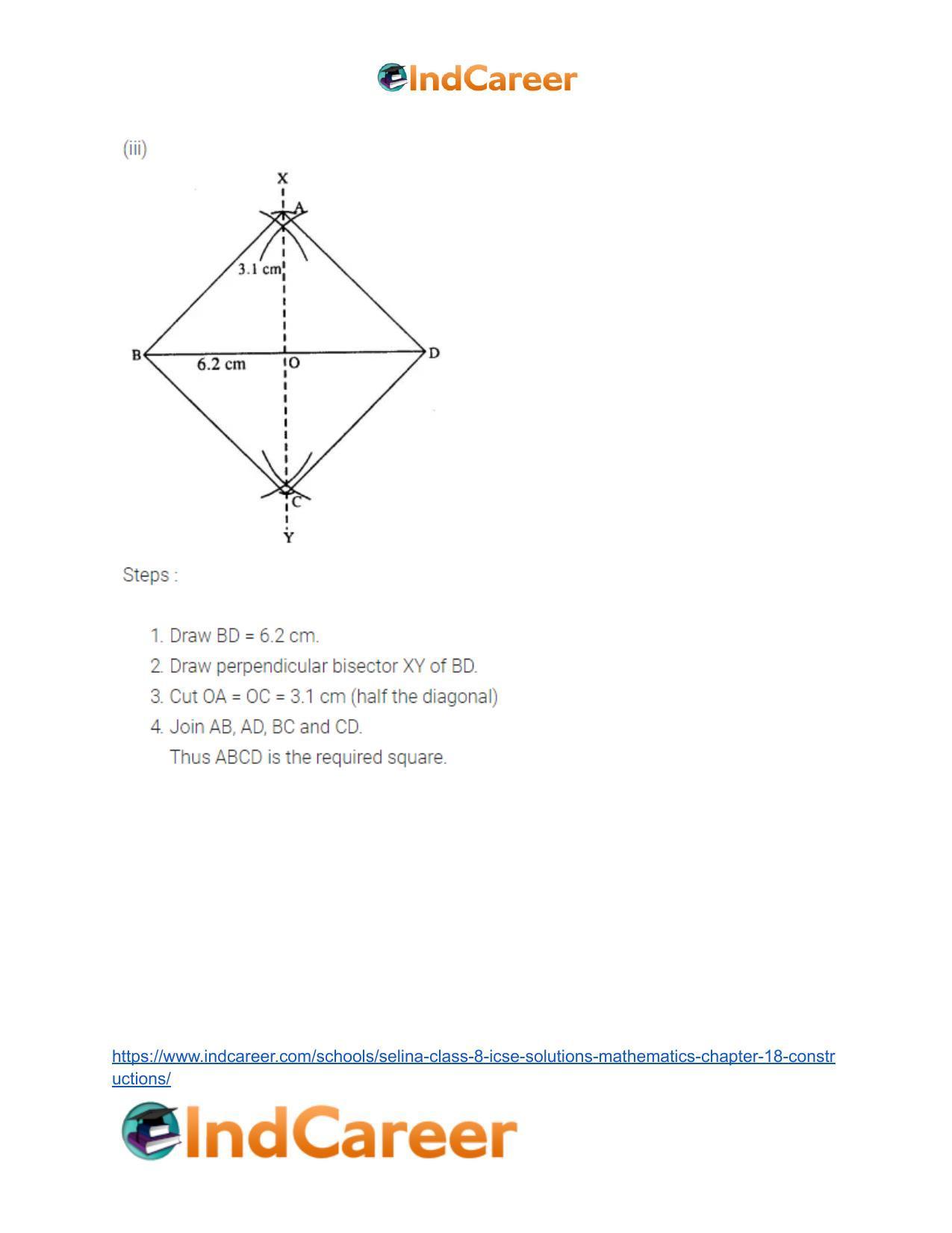 Selina Class 8 ICSE Solutions Mathematics : Chapter 18- Constructions - Page 58