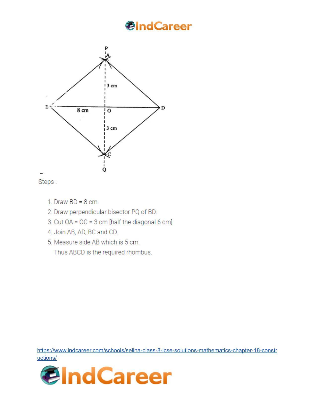 Selina Class 8 ICSE Solutions Mathematics : Chapter 18- Constructions - Page 65