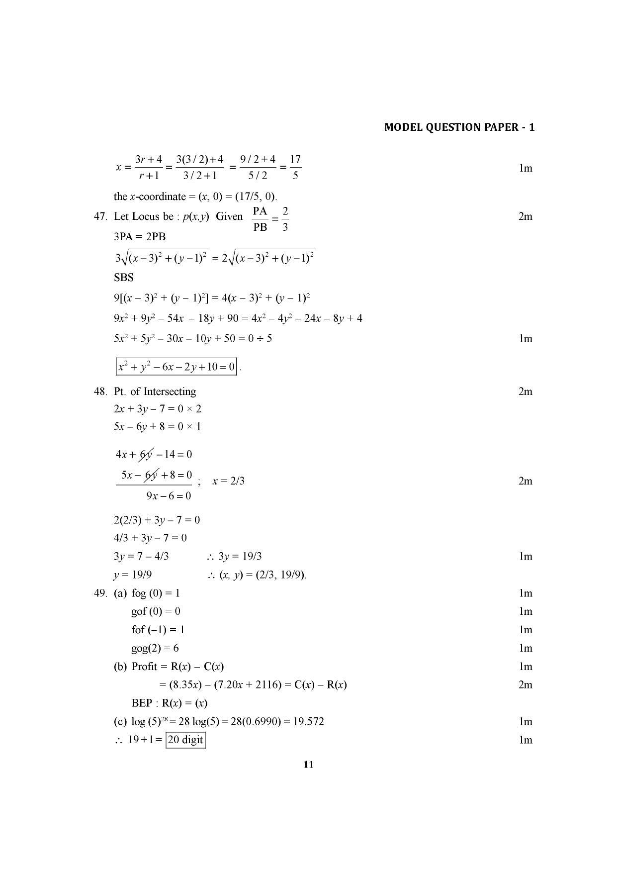 Karnataka 1st PUC Question Bank for Basic Maths - Page 15
