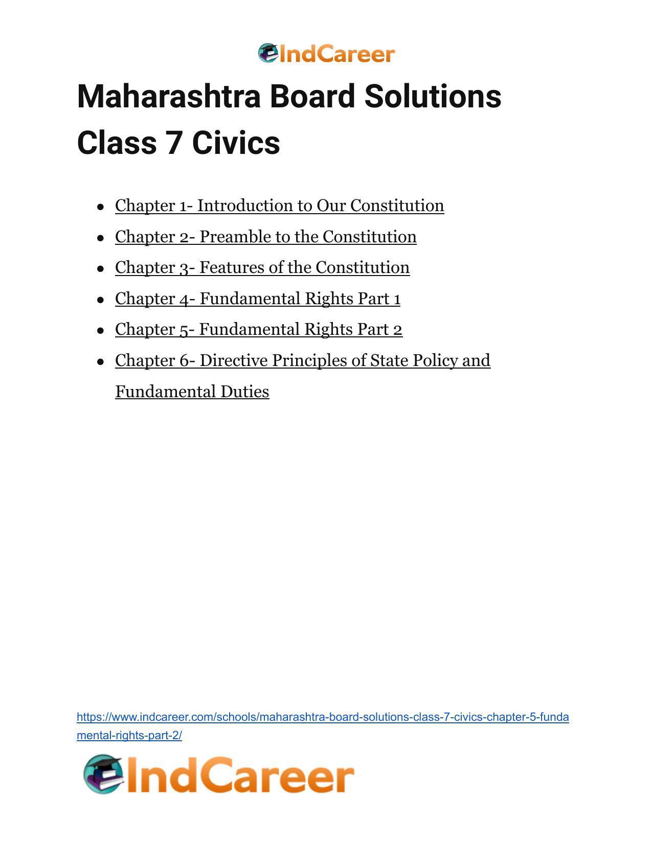 Maharashtra Board Solutions Class 7-Civics: Chapter 5- Fundamental Rights Part 2 - Page 13