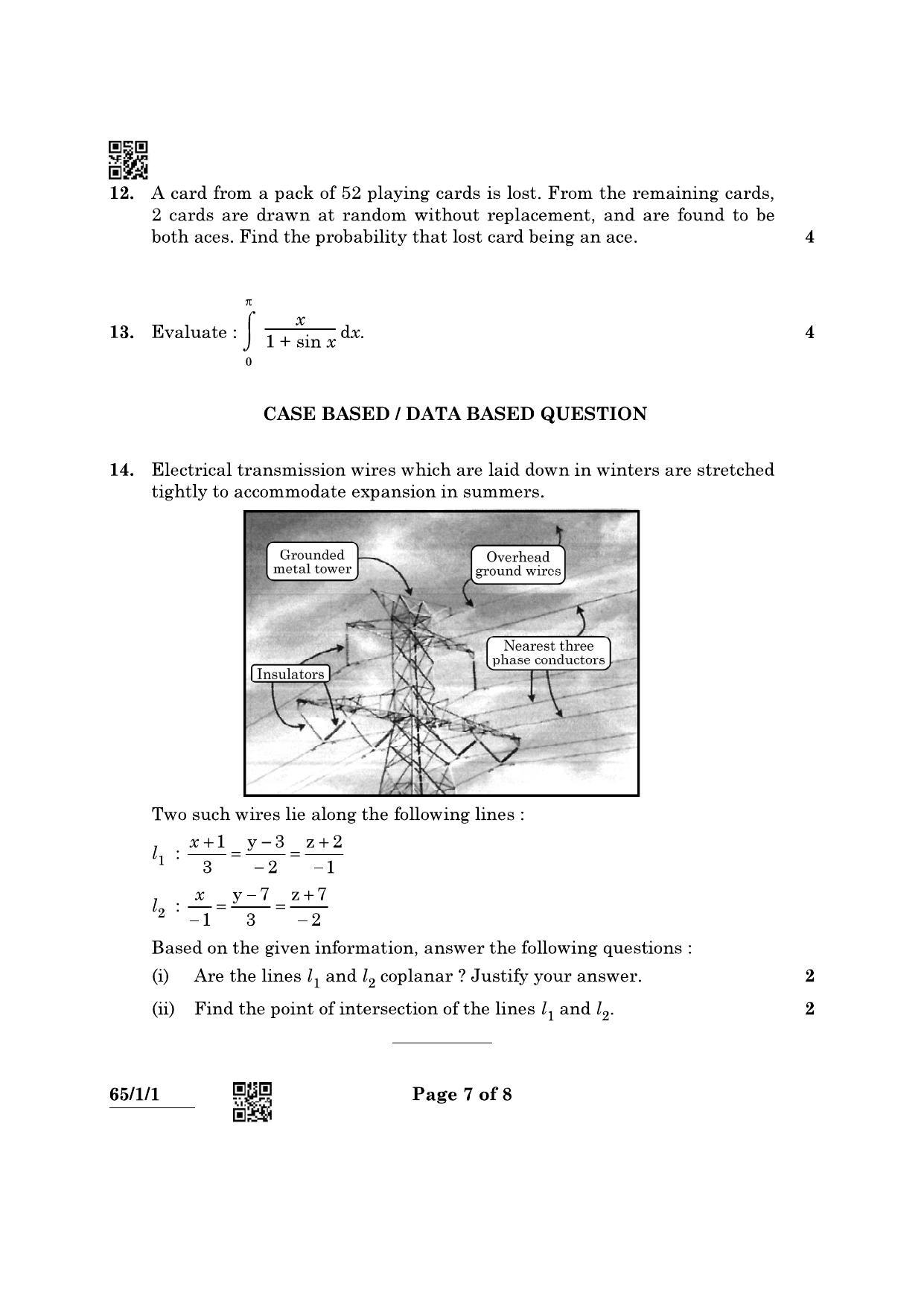 CBSE Class 12 65-1-1 Mathematcs 2022 Question Paper - Page 7