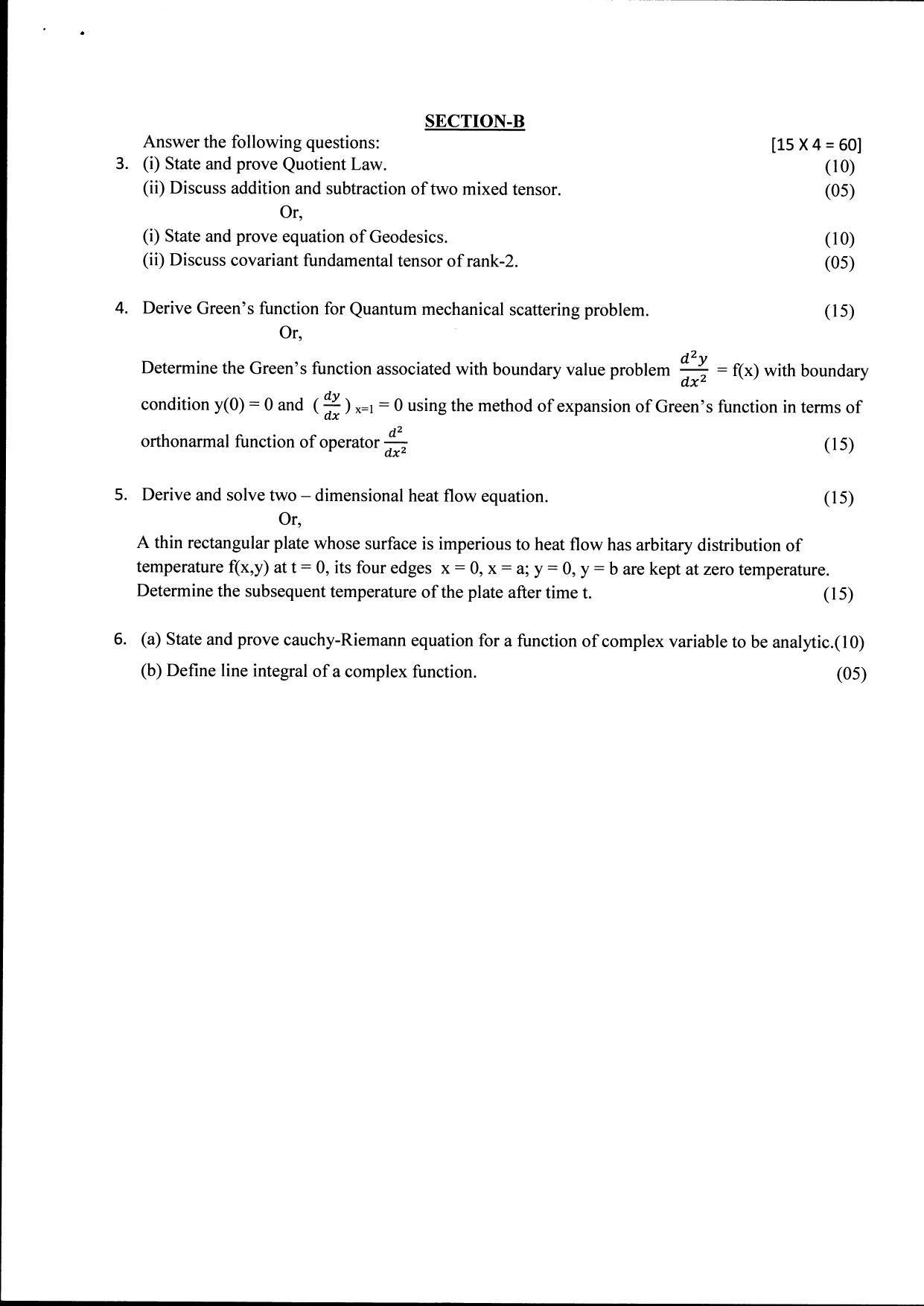 Bilaspur University Question Paper June 2022:M.Sc. Physics (Second Semester) Mathematical Methods (II) Paper 1 - Page 2