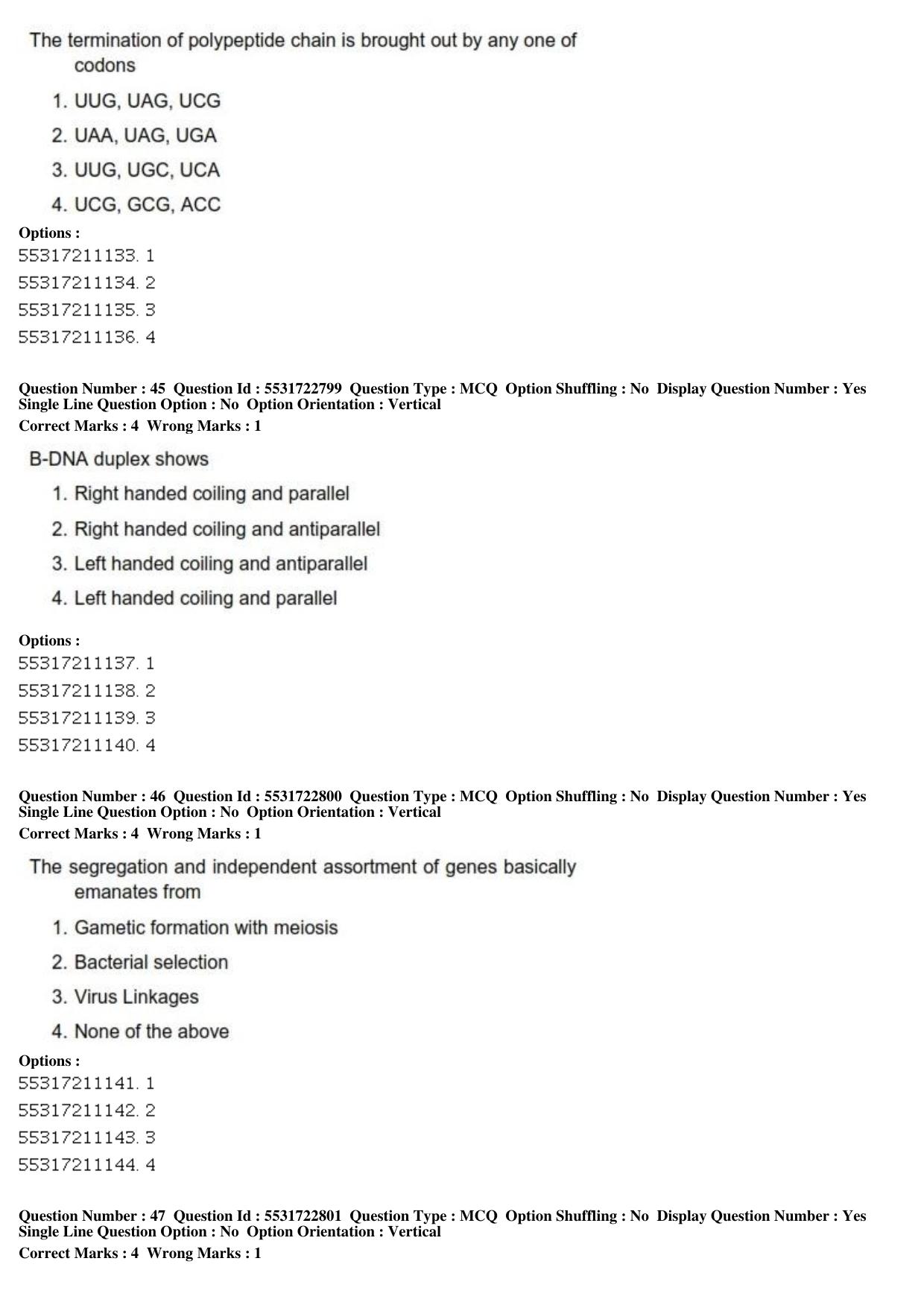 ICAR AIEEA PG 2019 PLANT BIOTECHNOLOGY Question Paper - Page 16