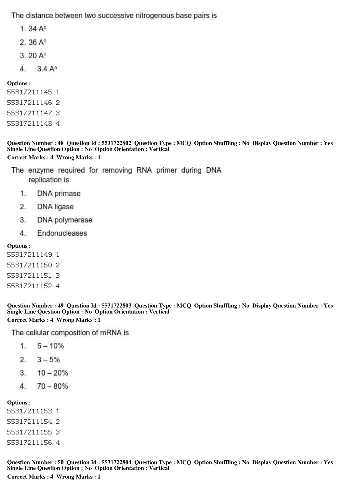 ICAR AIEEA PG 2019 PLANT BIOTECHNOLOGY Question Paper - Page 17