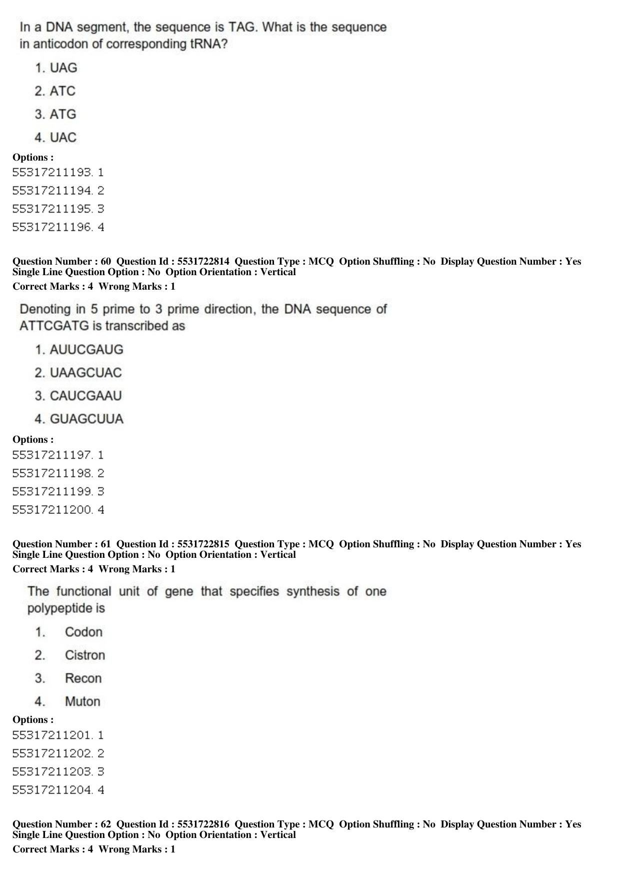 ICAR AIEEA PG 2019 PLANT BIOTECHNOLOGY Question Paper - Page 21
